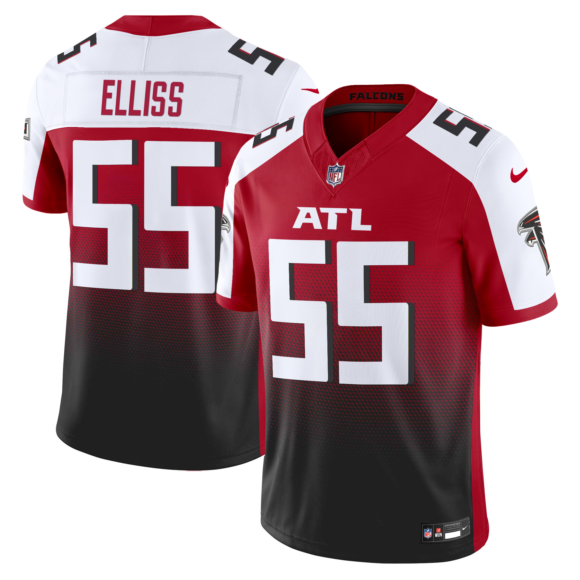 Kaden Elliss Men's Atlanta Falcons 2024 Vapor Limited Red Alternate Jersey - All Stitched