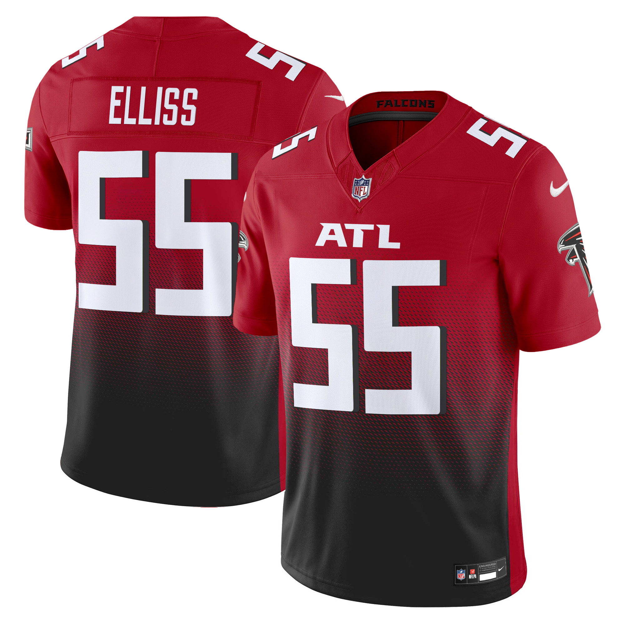Kaden Elliss Men's Atlanta Falcons 2024 Vapor Limited Red Jersey - All Stitched