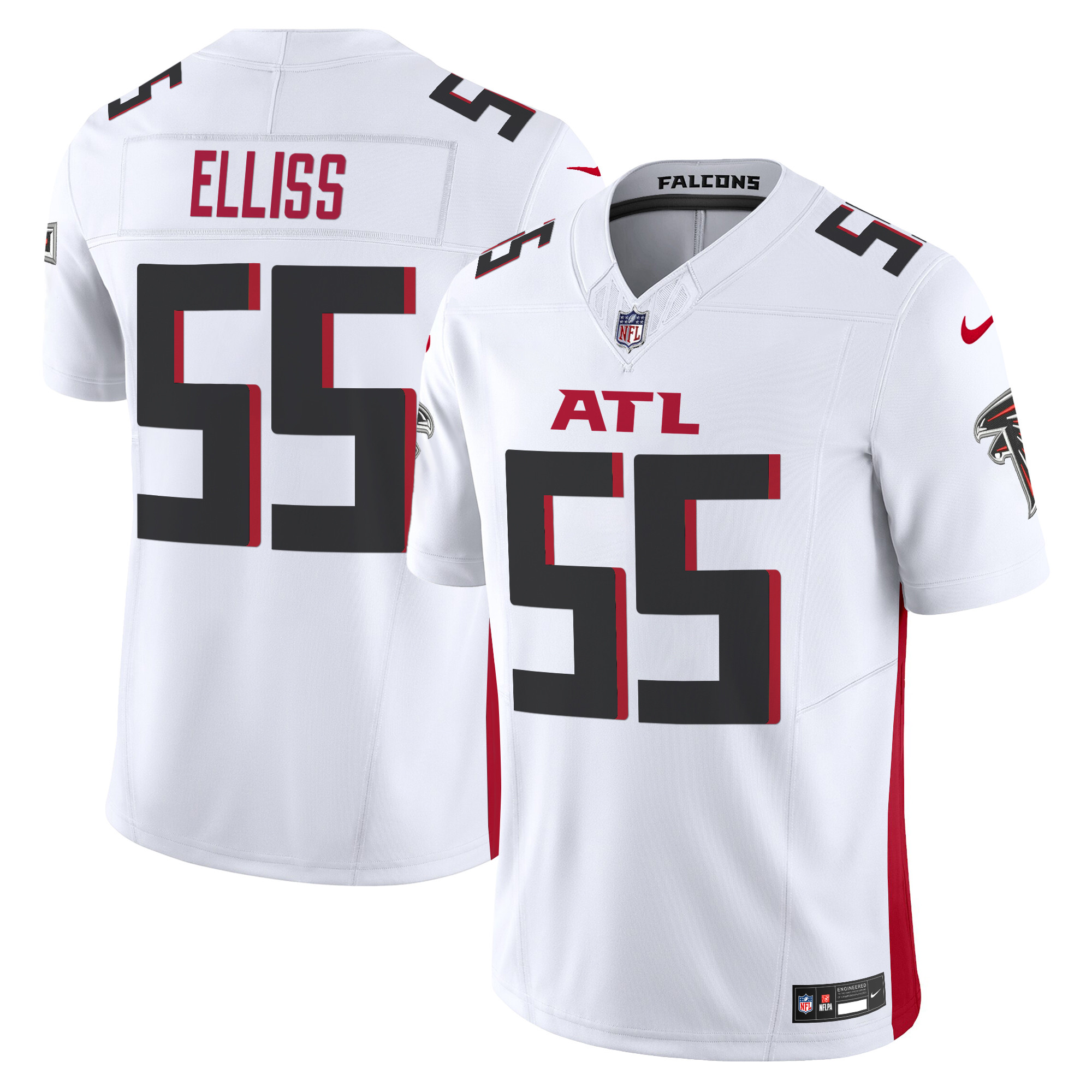 Kaden Elliss Men's Atlanta Falcons 2024 Vapor Limited White Jersey - All Stitched