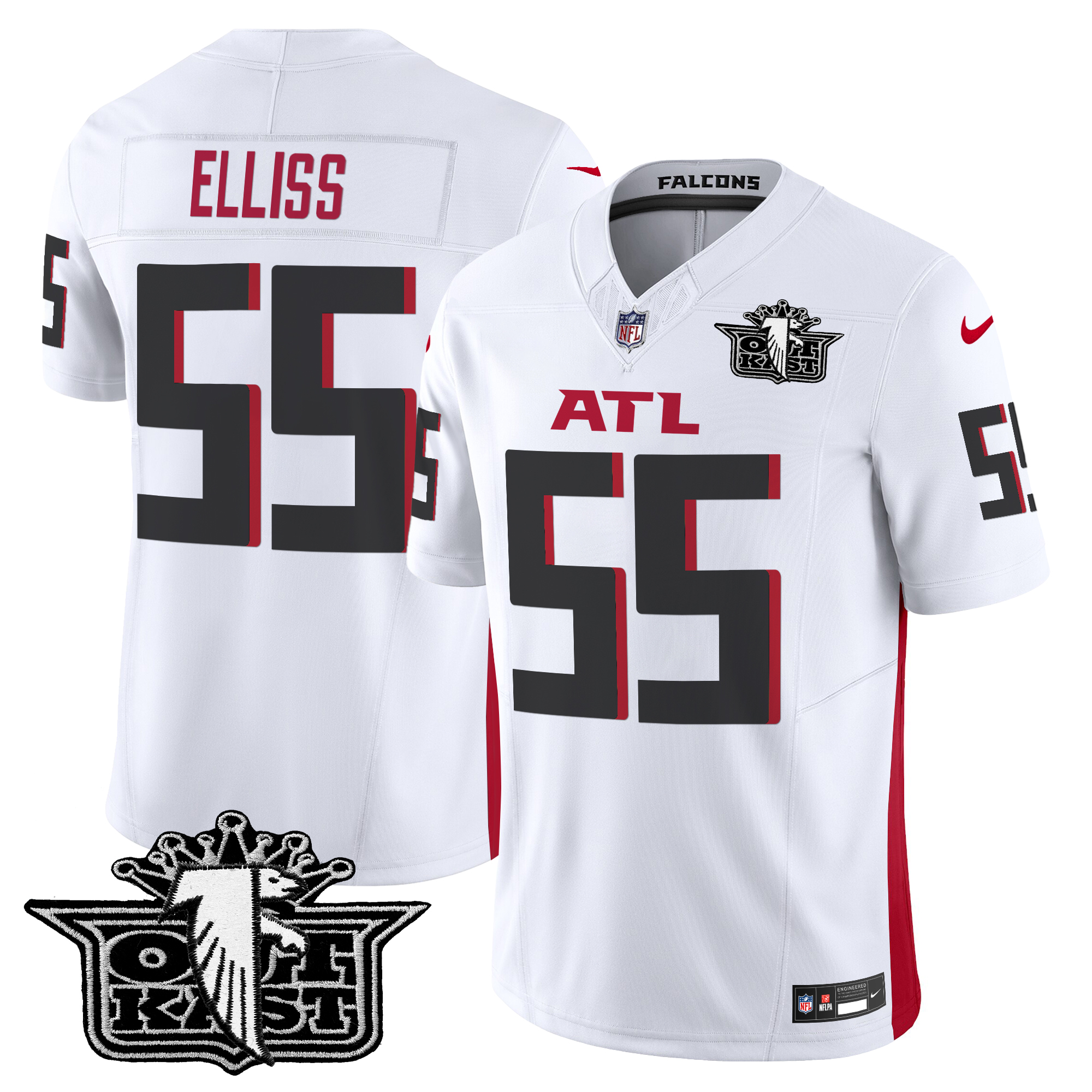Kaden Elliss Men's Outkast x Atlanta Falcons 2024 Vapor Limited White Jersey - All Stitched