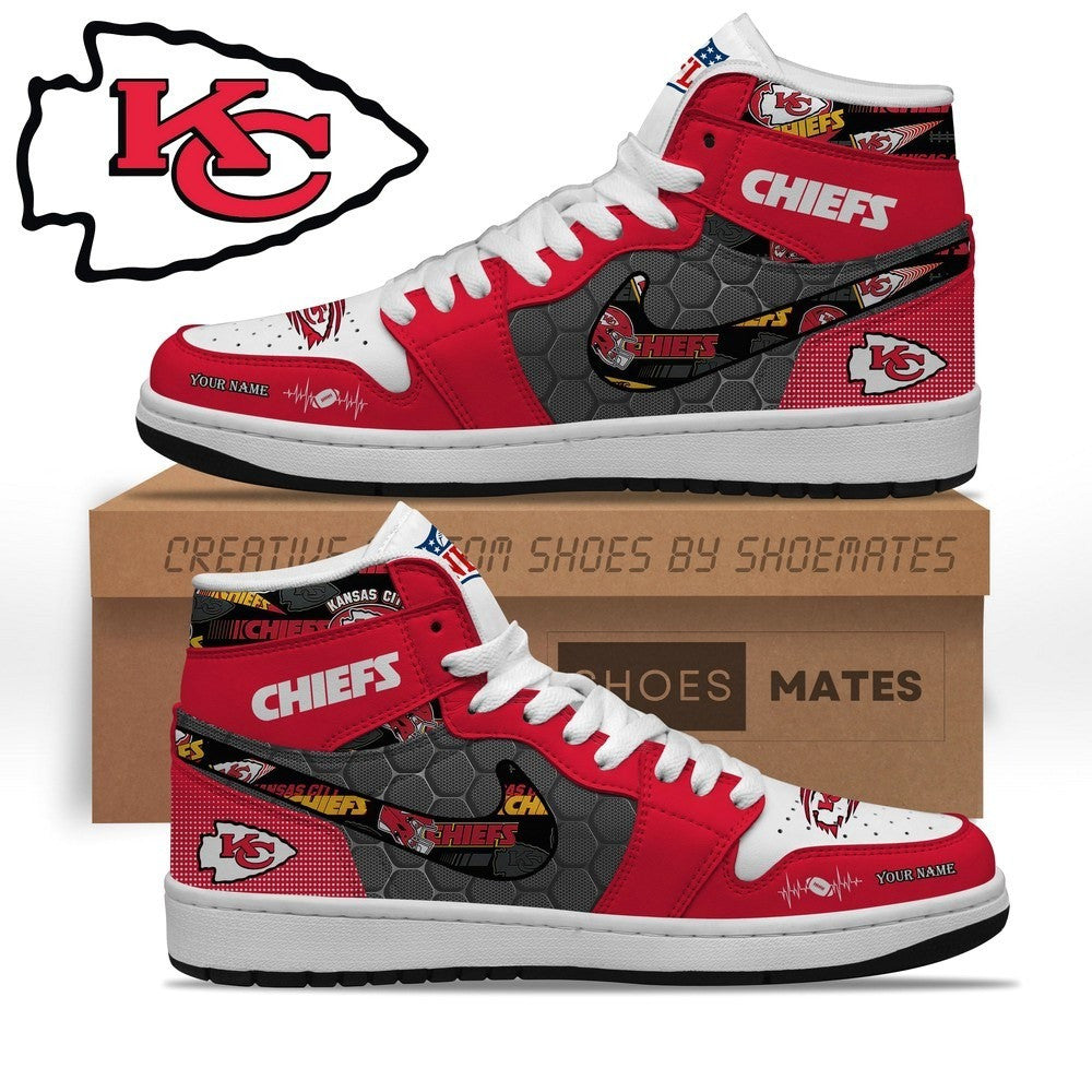 Kansas City Chiefs AJ1 High Top Fan Shoes