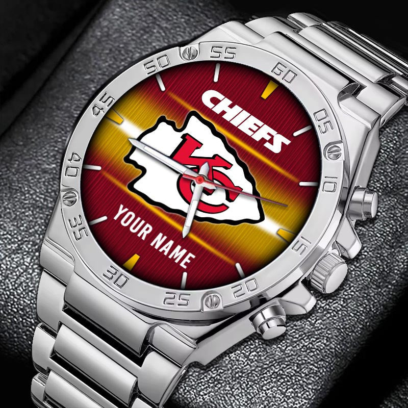 Kansas City Chiefs Custom Name Fan Watch
