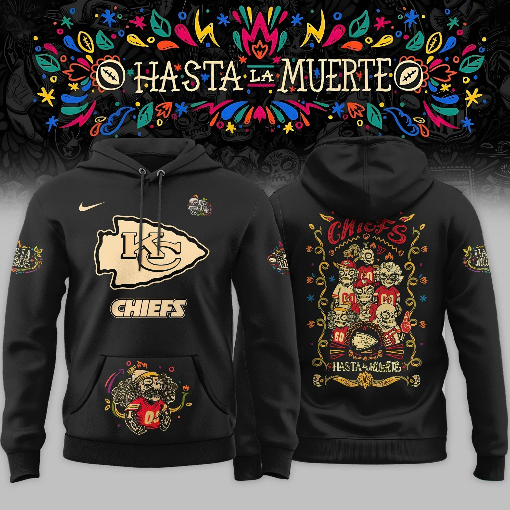 Kansas City Chiefs NFL x Hasta la Muerte 2025 Special Editions Hoodie
