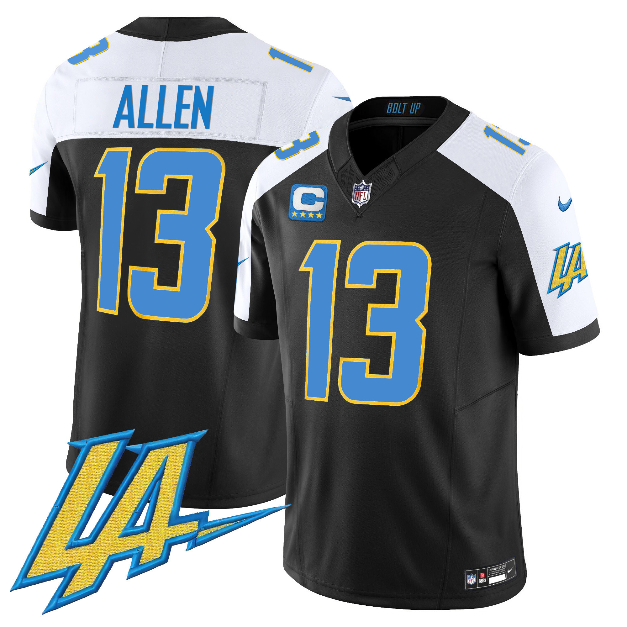 Keenan Allen Men's Los Angeles Chargers Vapor Limited Black Alternate Jersey - All Stitched