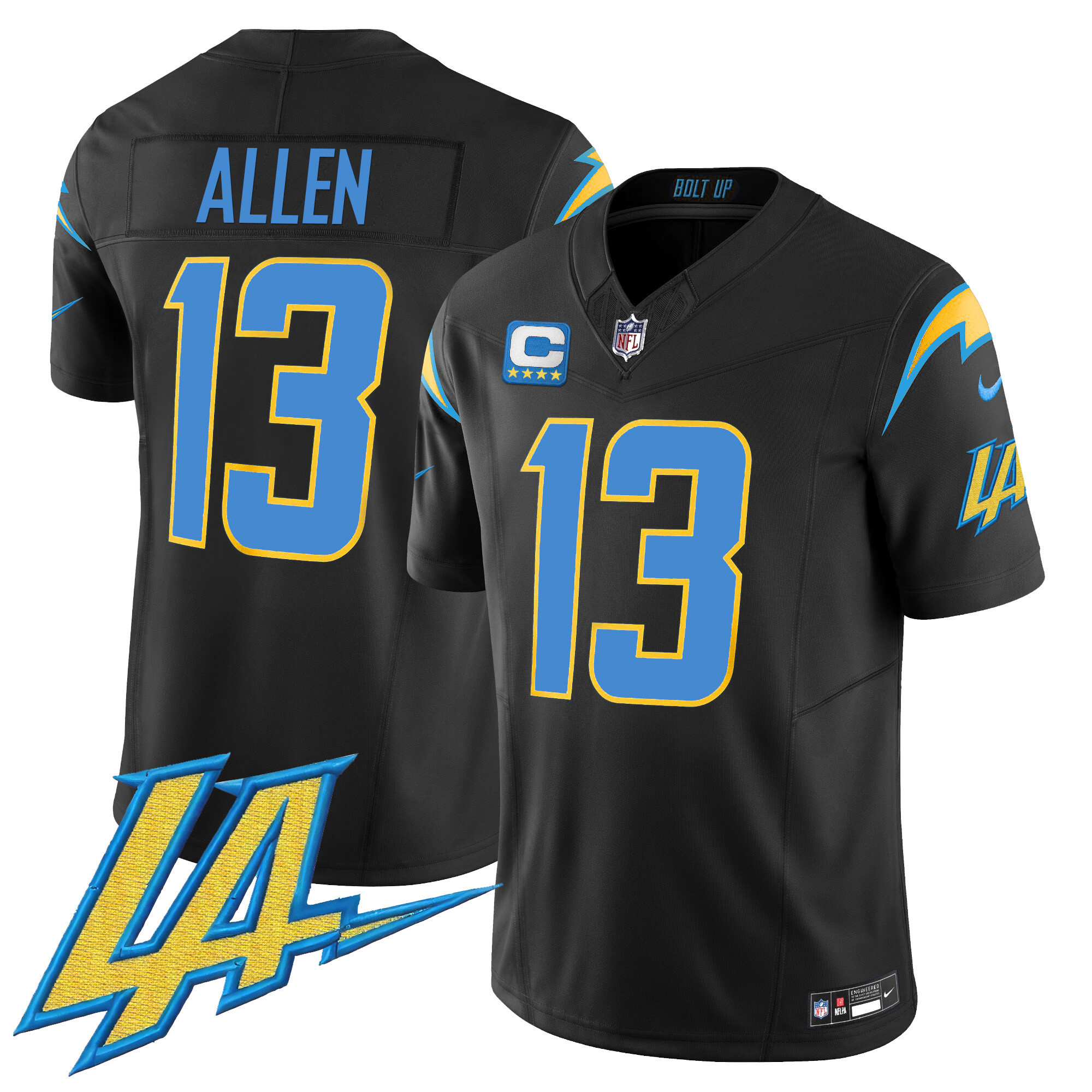 Keenan Allen Men's Los Angeles Chargers Vapor Limited Black Jersey - All Stitched