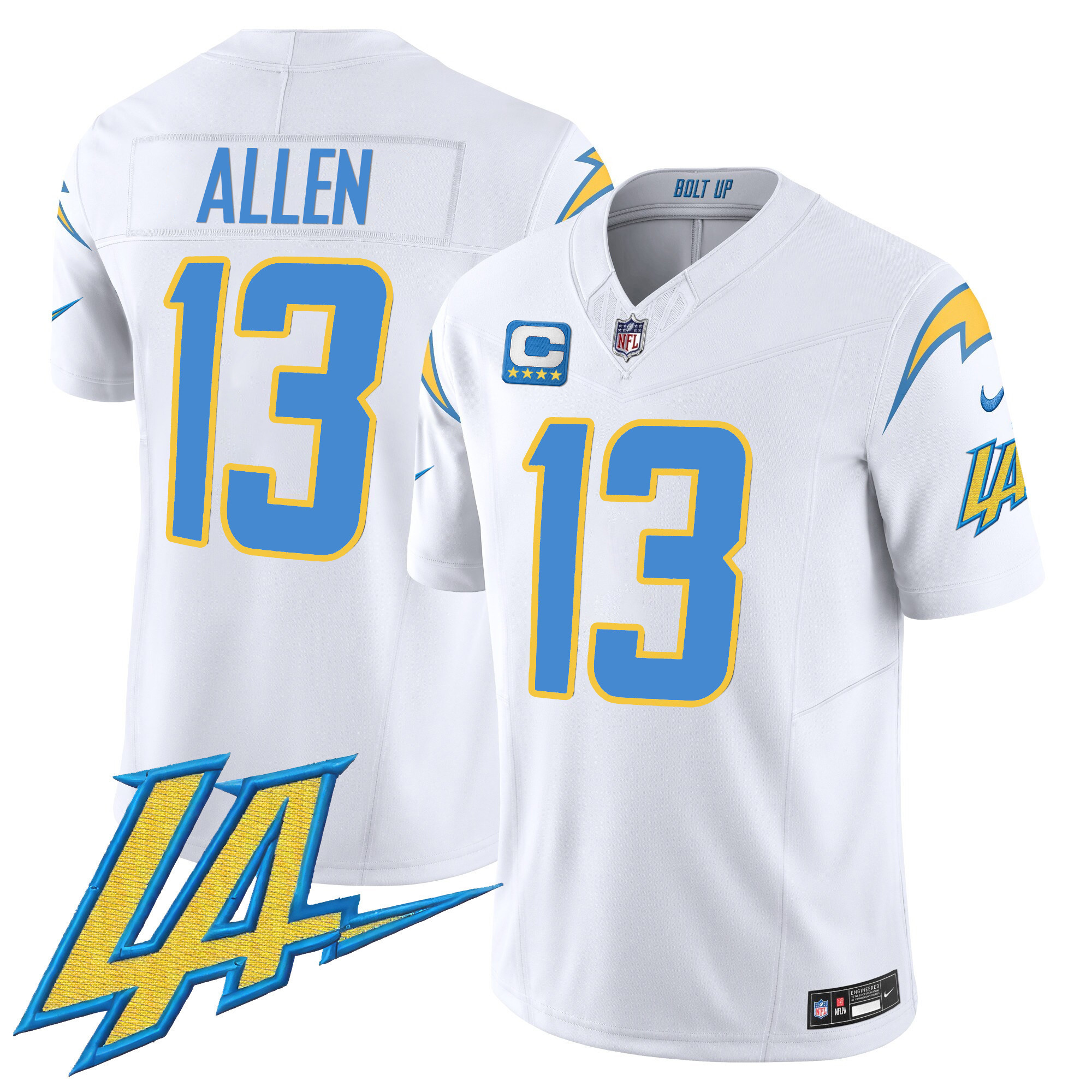 Keenan Allen Men's Los Angeles Chargers Vapor Limited White Jersey - All Stitched