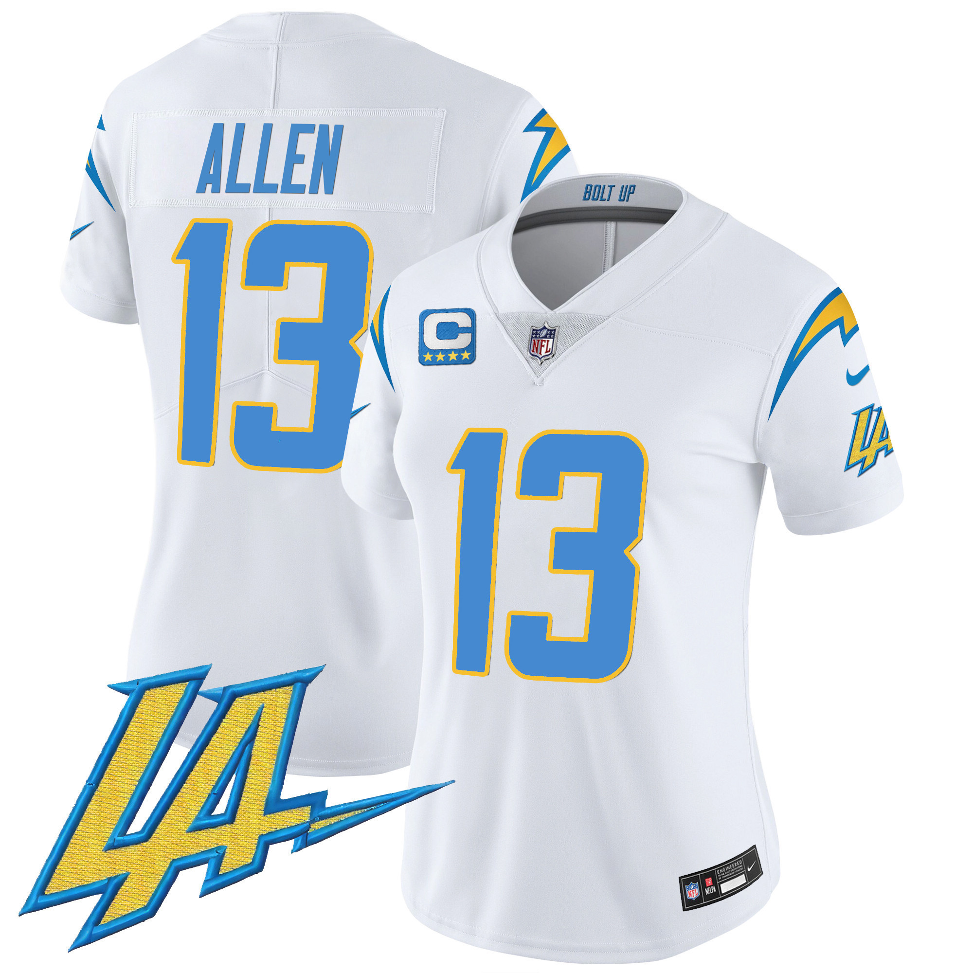 Keenan Allen Women's Los Angeles Chargers Vapor Limited White Jersey - All Stitched