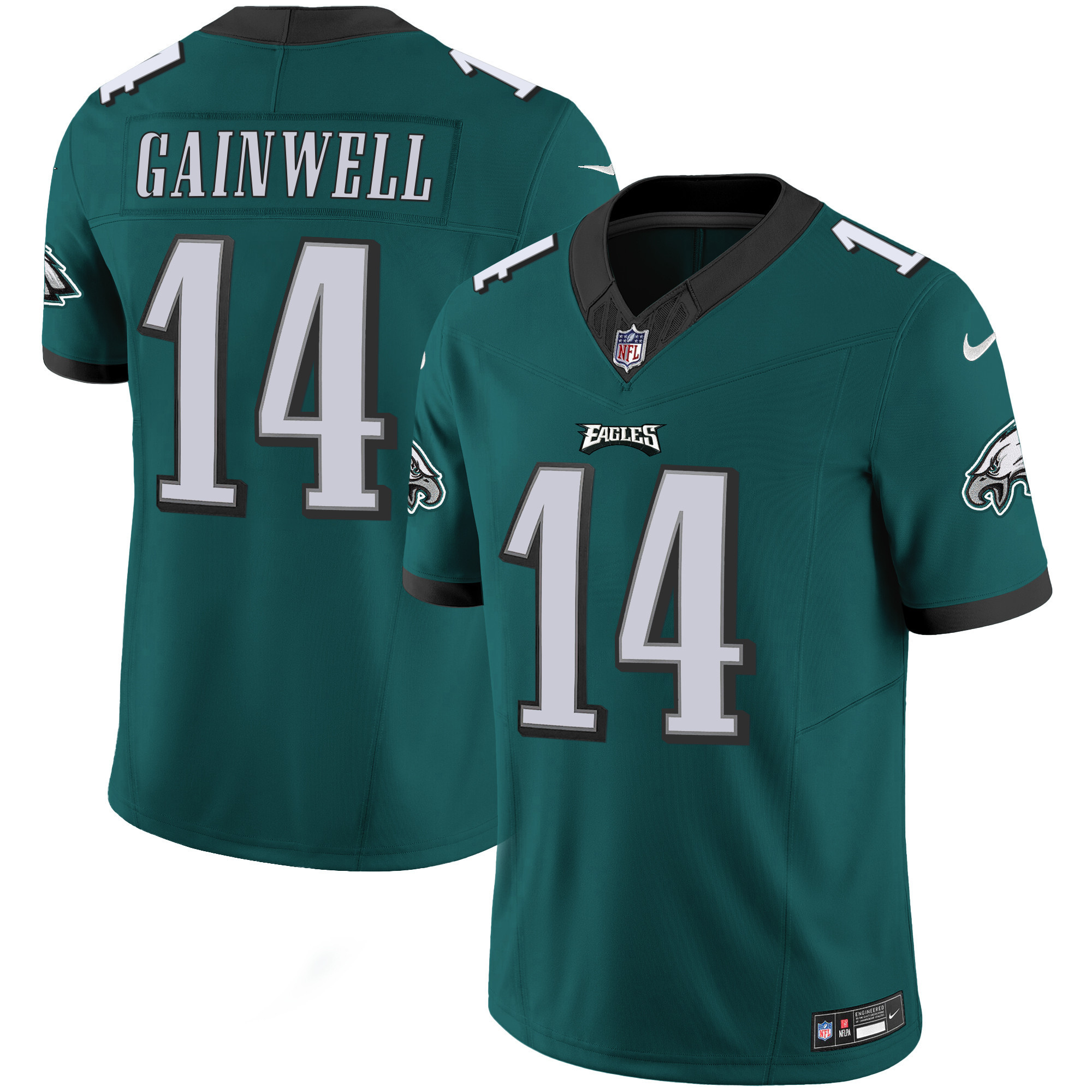 Kenneth Gainwell Men's Philadelphia Eagles Vapor Limited Midnight Green Jersey - All Stitched