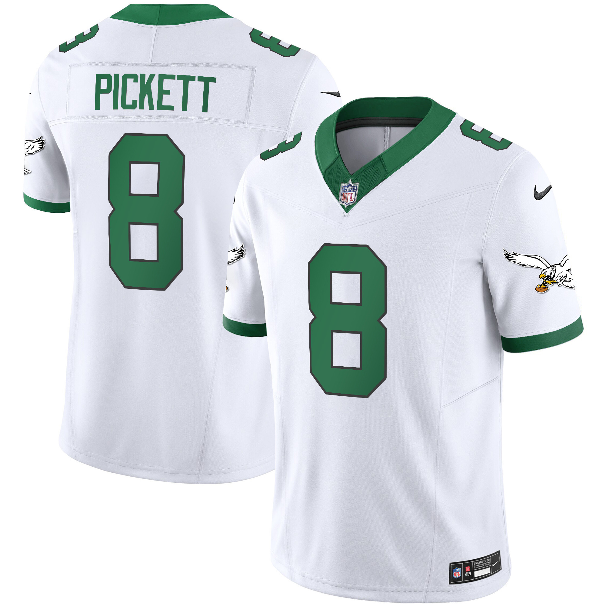 Kenny Pickett Men's Philadelphia Eagles Kelly Green Vapor Limited Kelly White Jersey - All Stitched