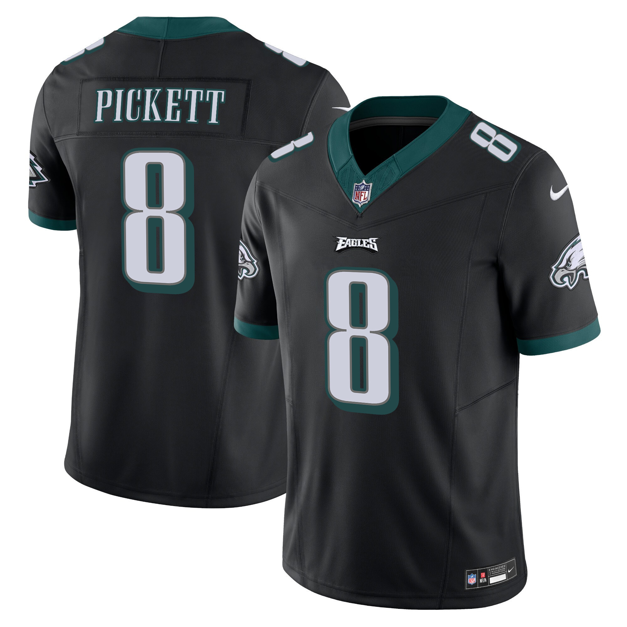 Kenny Pickett Men's Philadelphia Eagles Vapor Limited Black Jersey - All Stitched