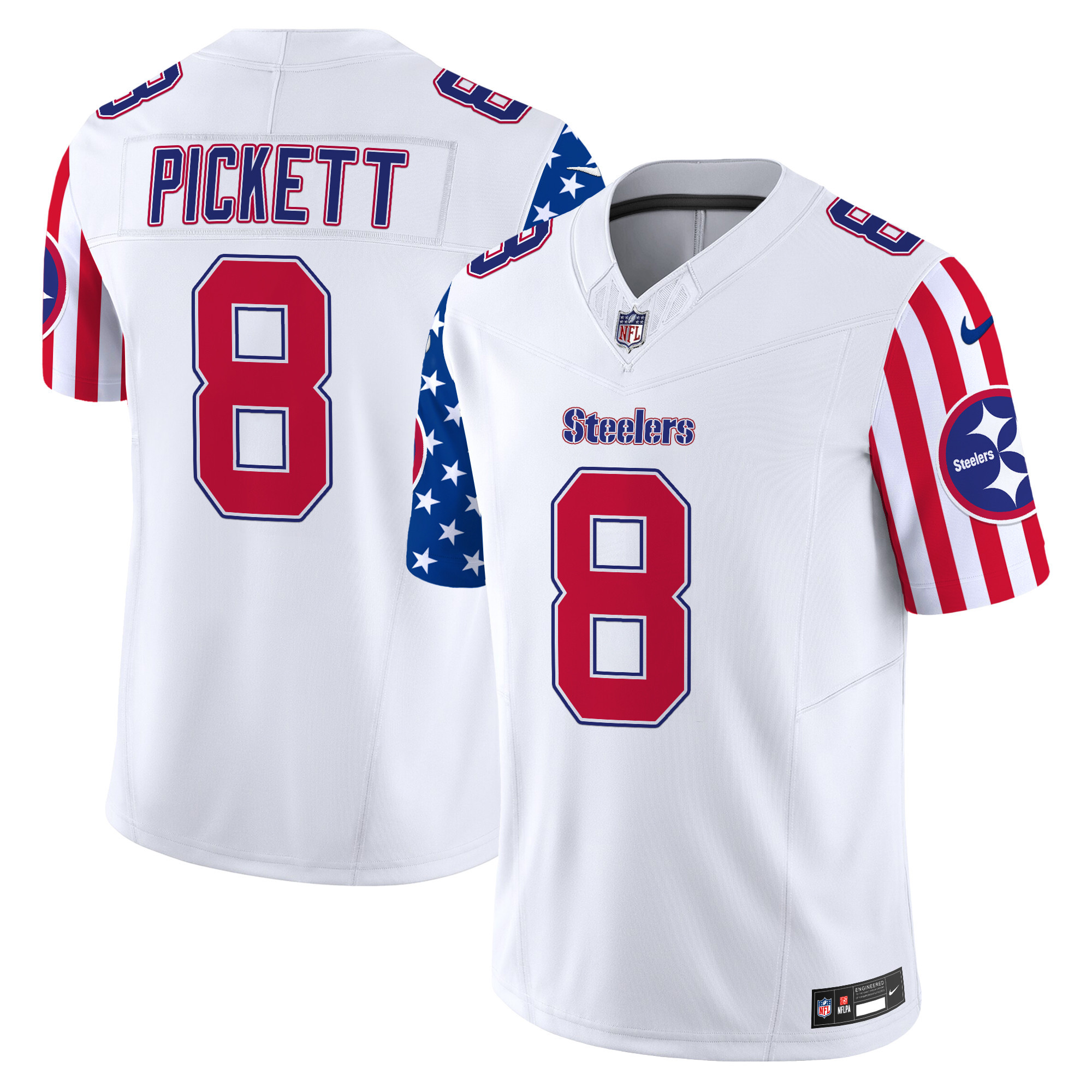 Kenny Pickett Men's Pittsburgh Steelers American Style Vapor Limited White Jersey - All Stitched
