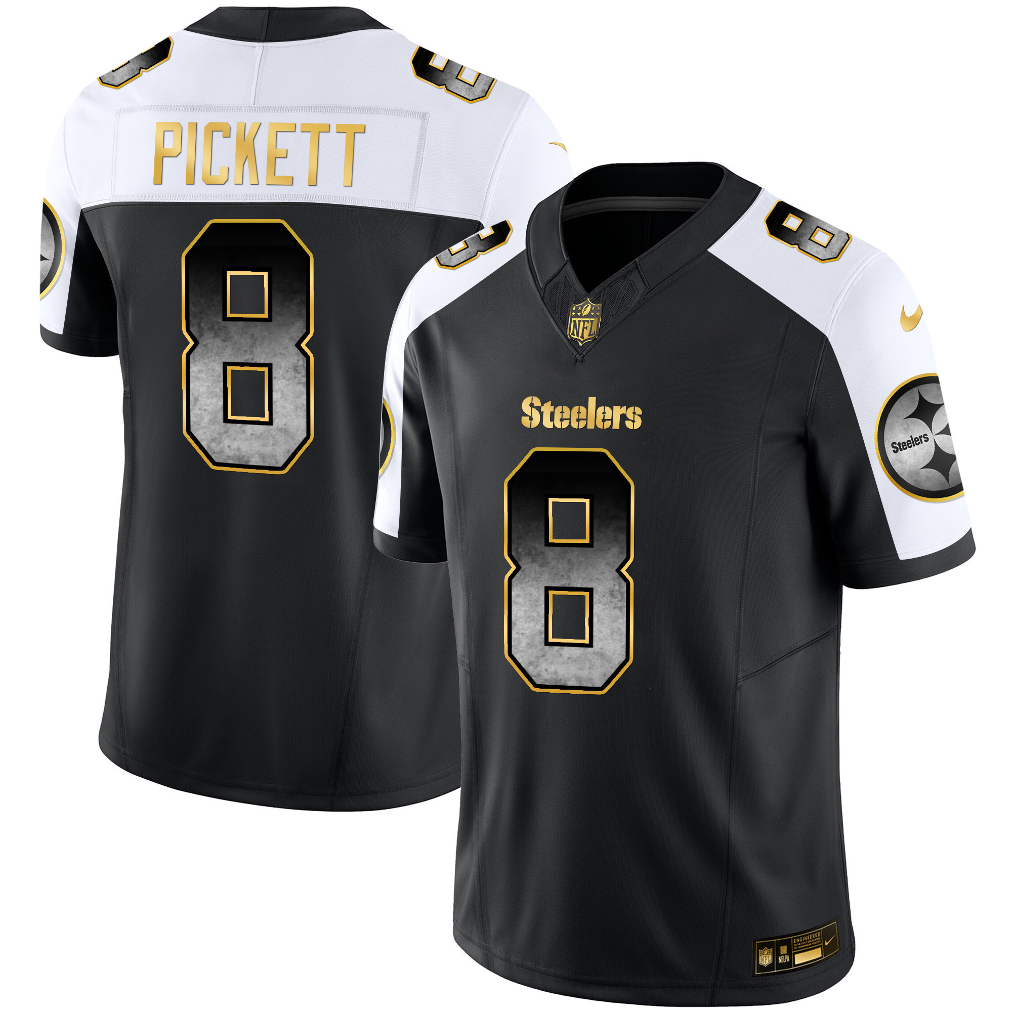 Kenny Pickett Men's Pittsburgh Steelers Arch Smoke Vapor Alternate Jersey - All Stitched