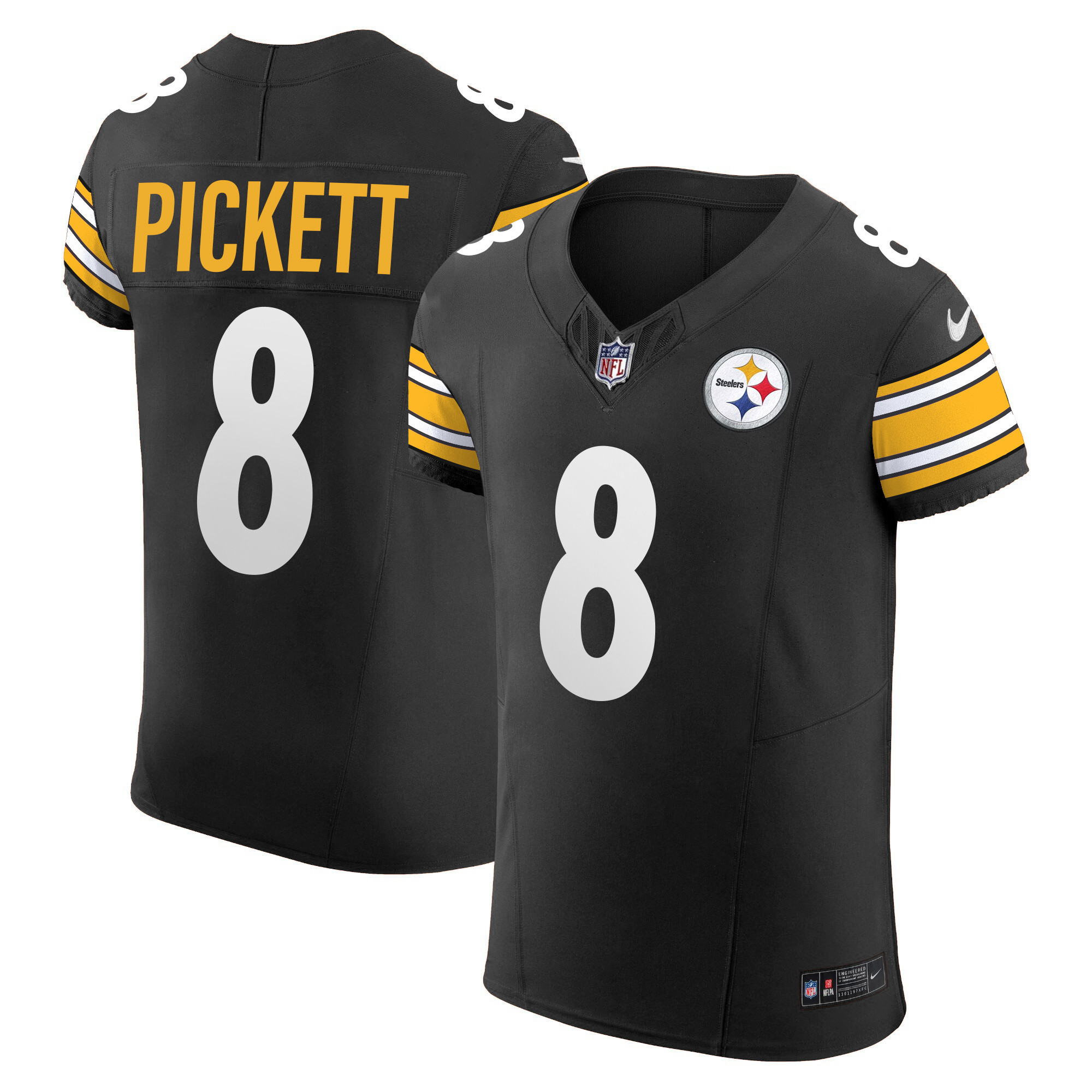Kenny Pickett Men's Pittsburgh Steelers Vapor Elite Black Jersey - All Stitched