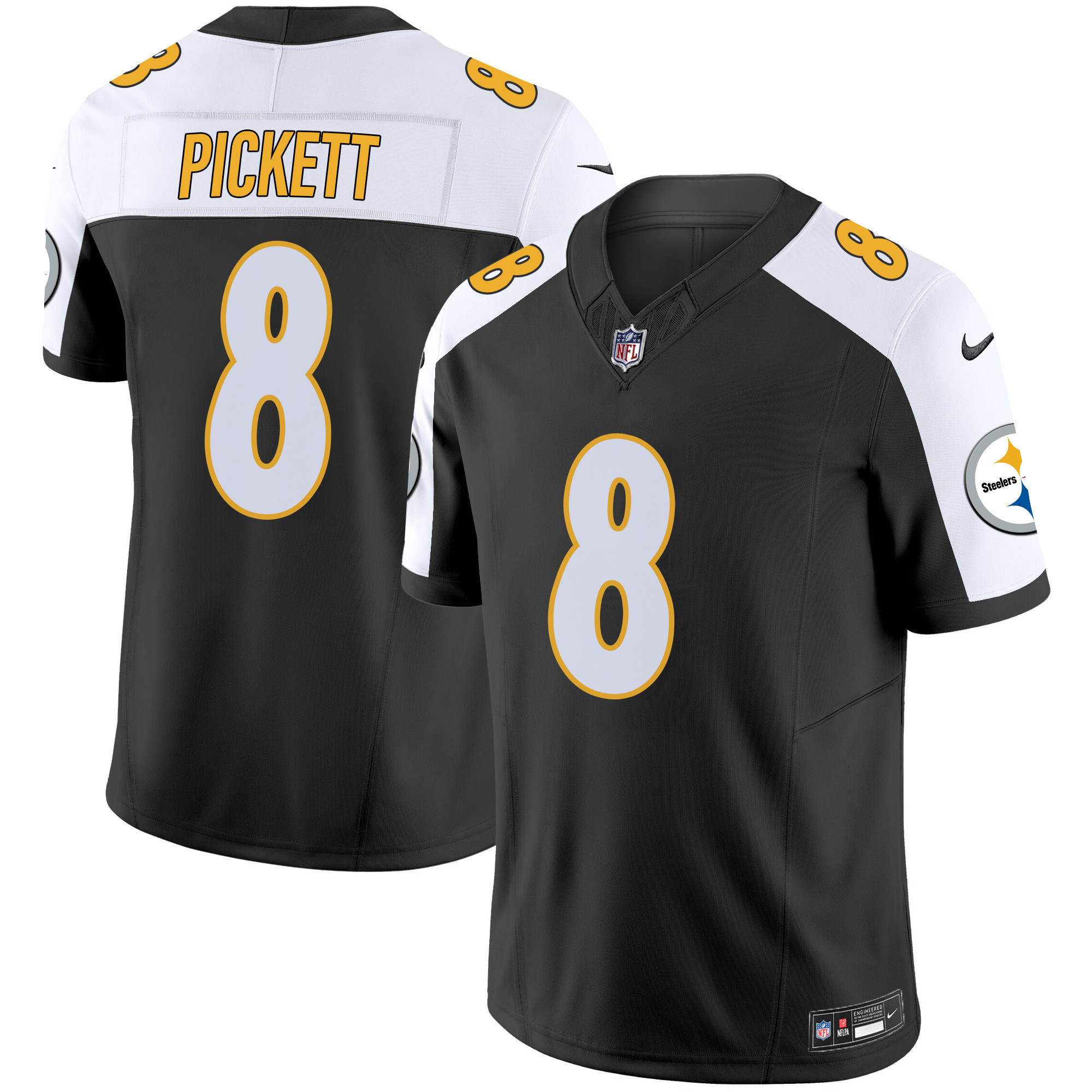 Kenny Pickett Men's Pittsburgh Steelers Vapor Limited Black Alternate Jersey - All Stitched
