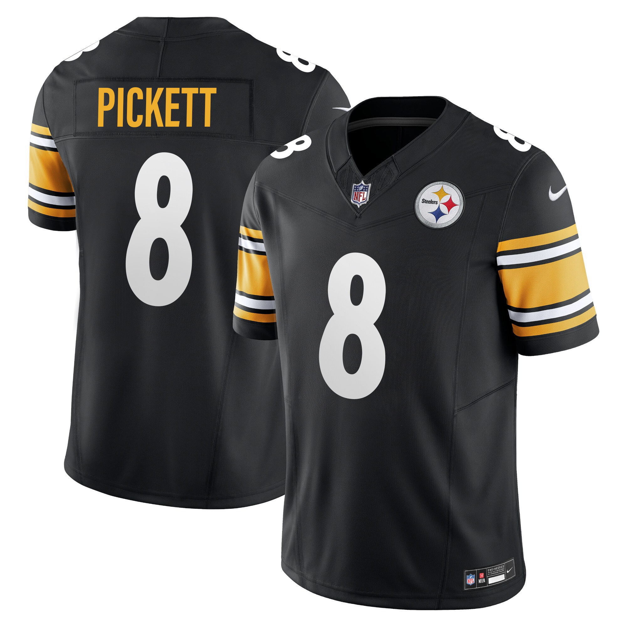 Kenny Pickett Men's Pittsburgh Steelers Vapor Limited Black Jersey - All Stitched
