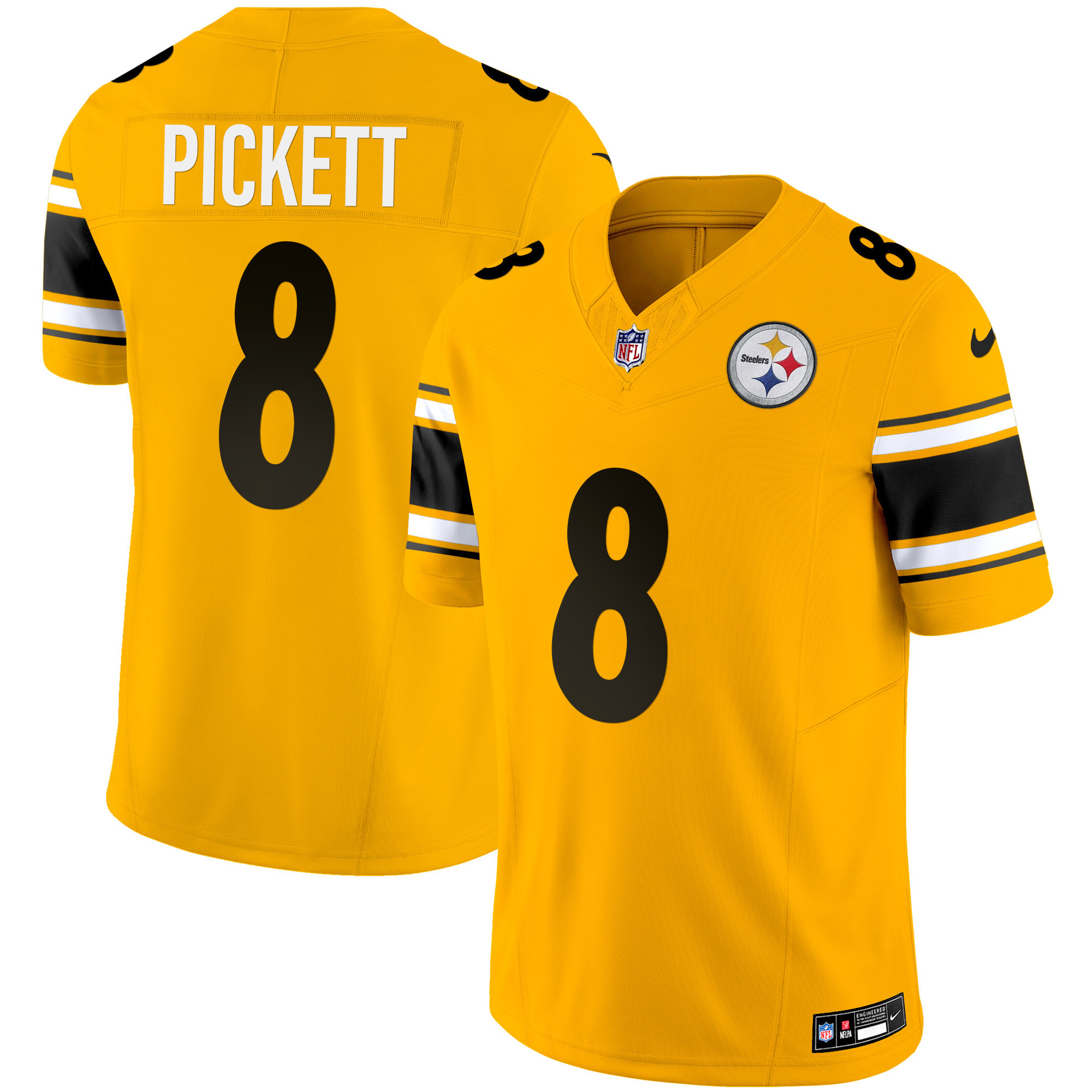 Kenny Pickett Men's Pittsburgh Steelers Vapor Limited Gold Jersey - All Stitched