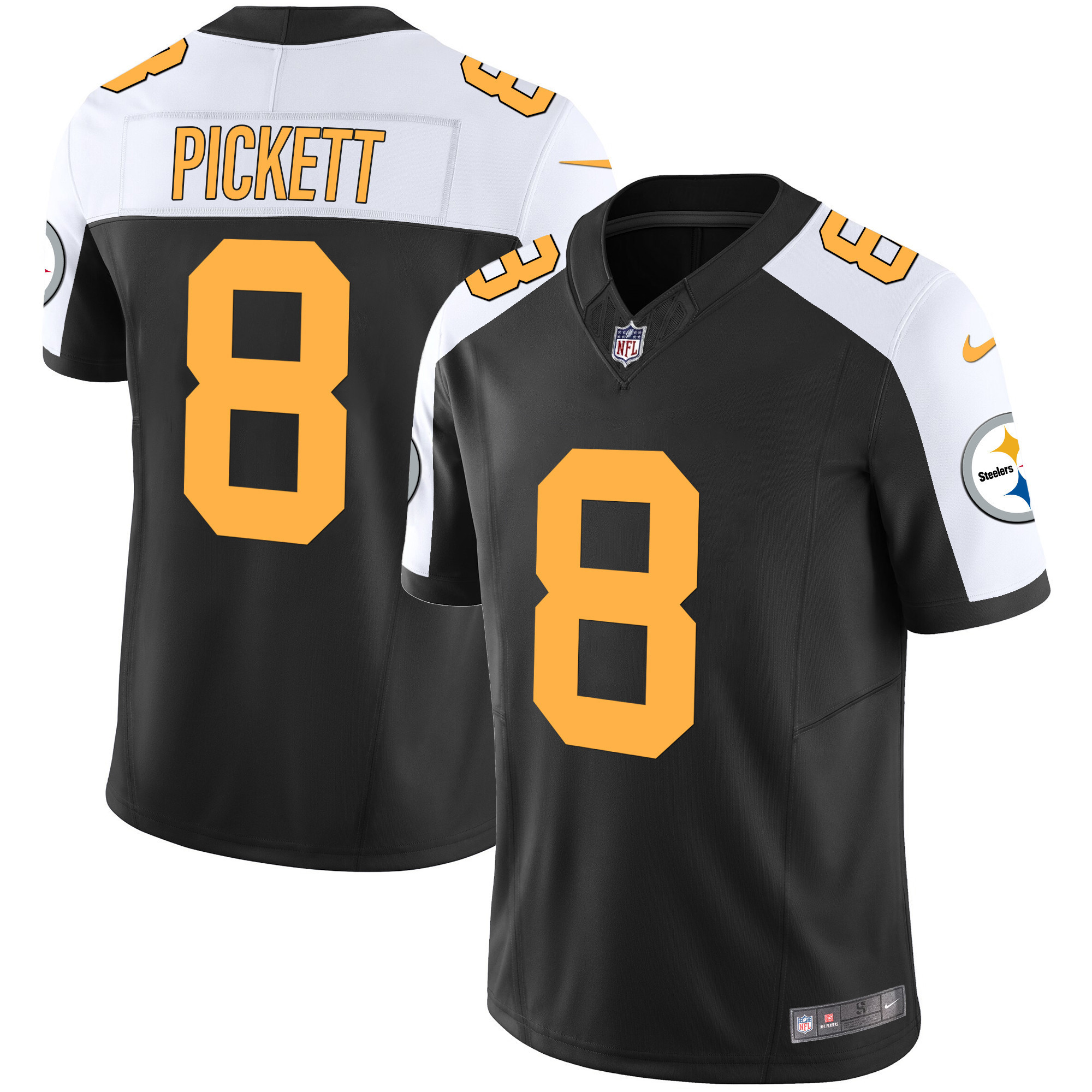 Kenny Pickett Men's Pittsburgh Steelers Vapor Limited Rush Alternate Jersey - All Stitched