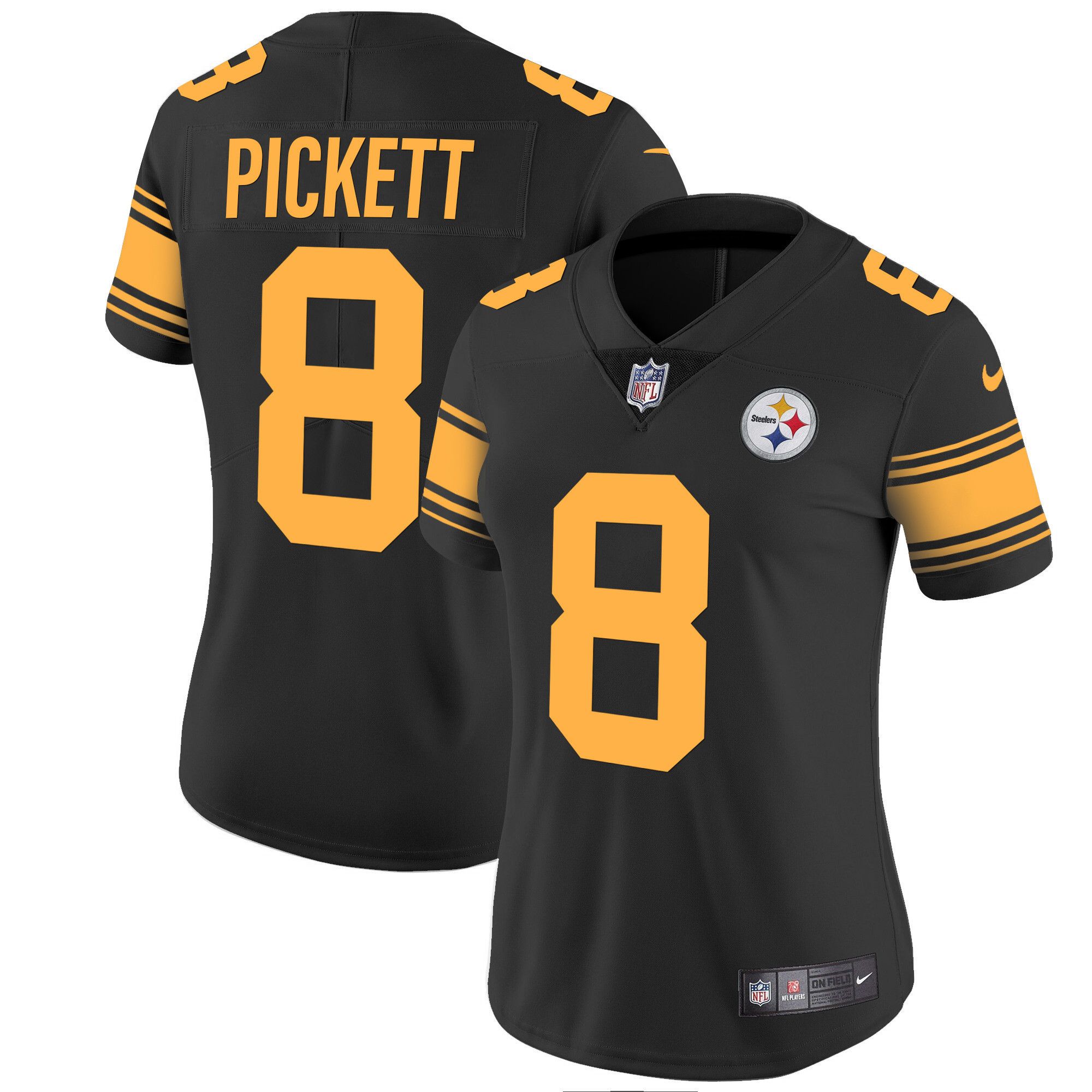 Kenny Pickett Women's Pittsburgh Steelers Vapor Limited Color Rush Jersey - All Stitched