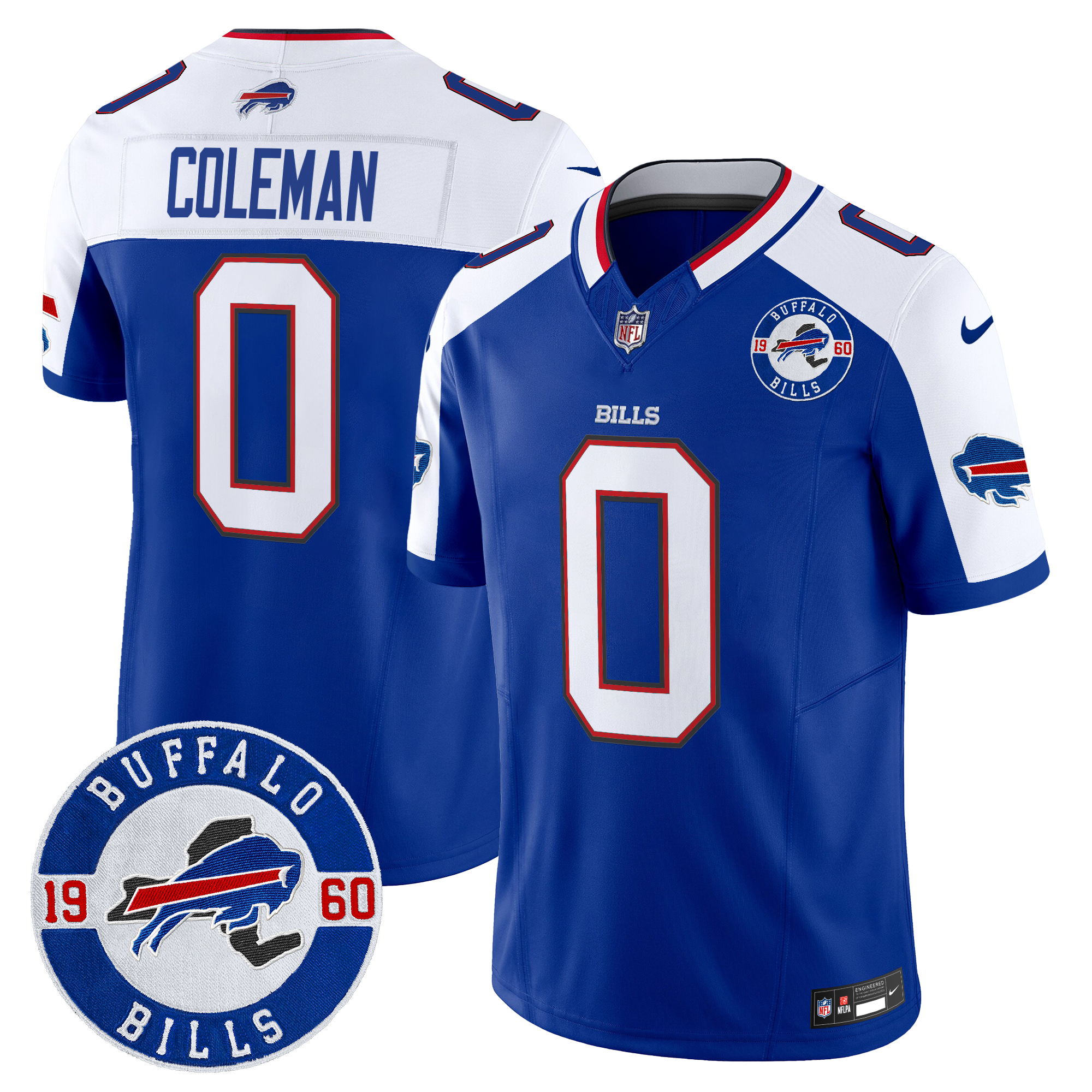 Keon Coleman Men's Buffalo Bills 2024 Vapor Limited Royal Alternate Jersey - All Stitched