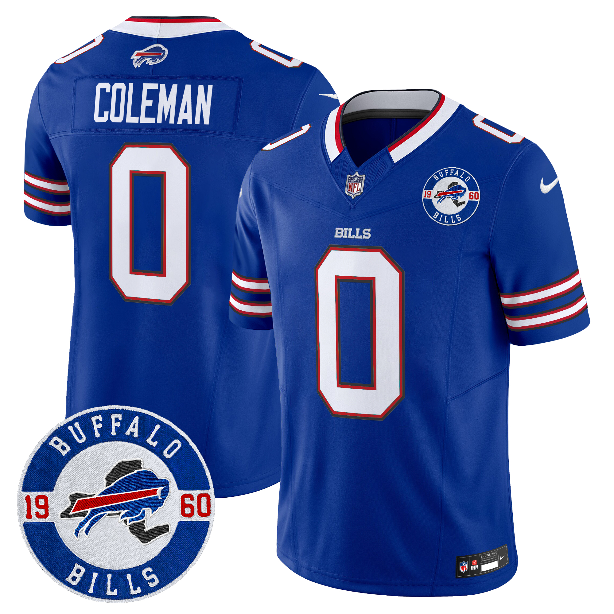Keon Coleman Men's Buffalo Bills 2024 Vapor Limited Royal Jersey - All Stitched