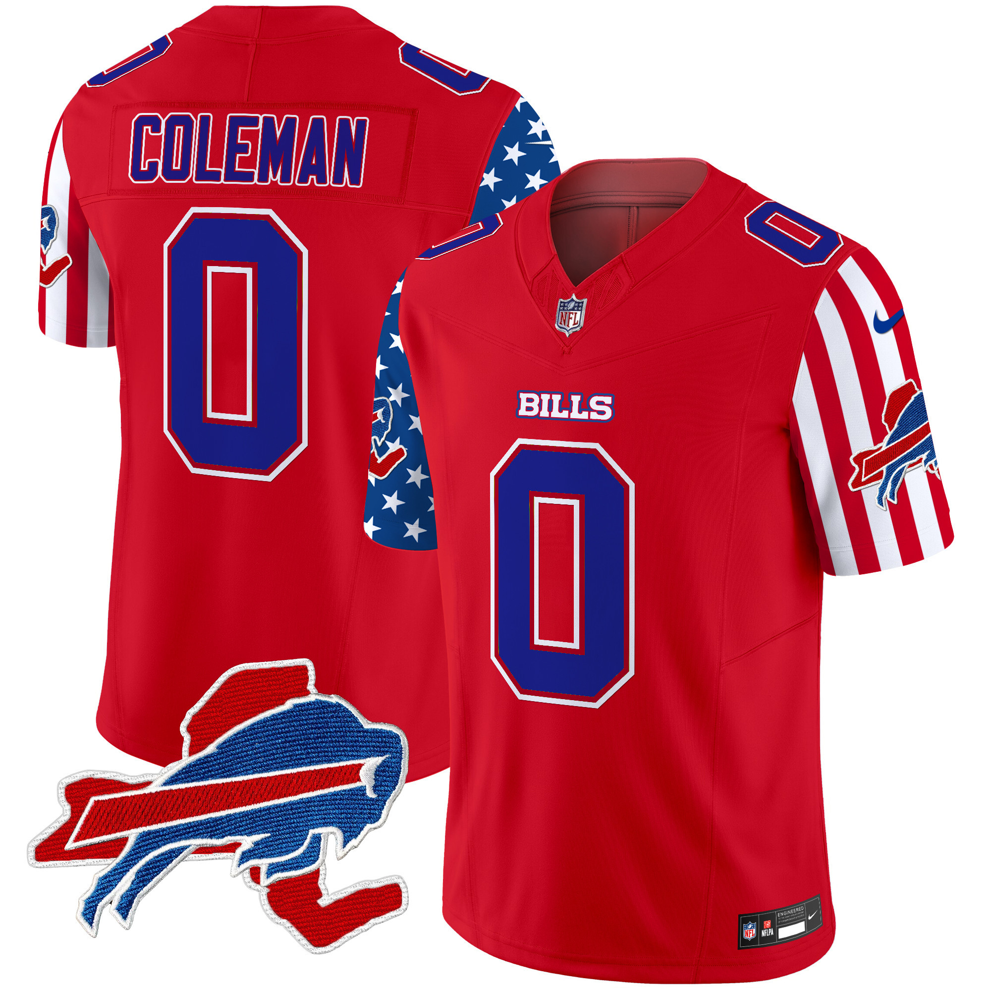 Keon Coleman Men's Buffalo Bills American Style Vapor Limited Red Jersey - All Stitched