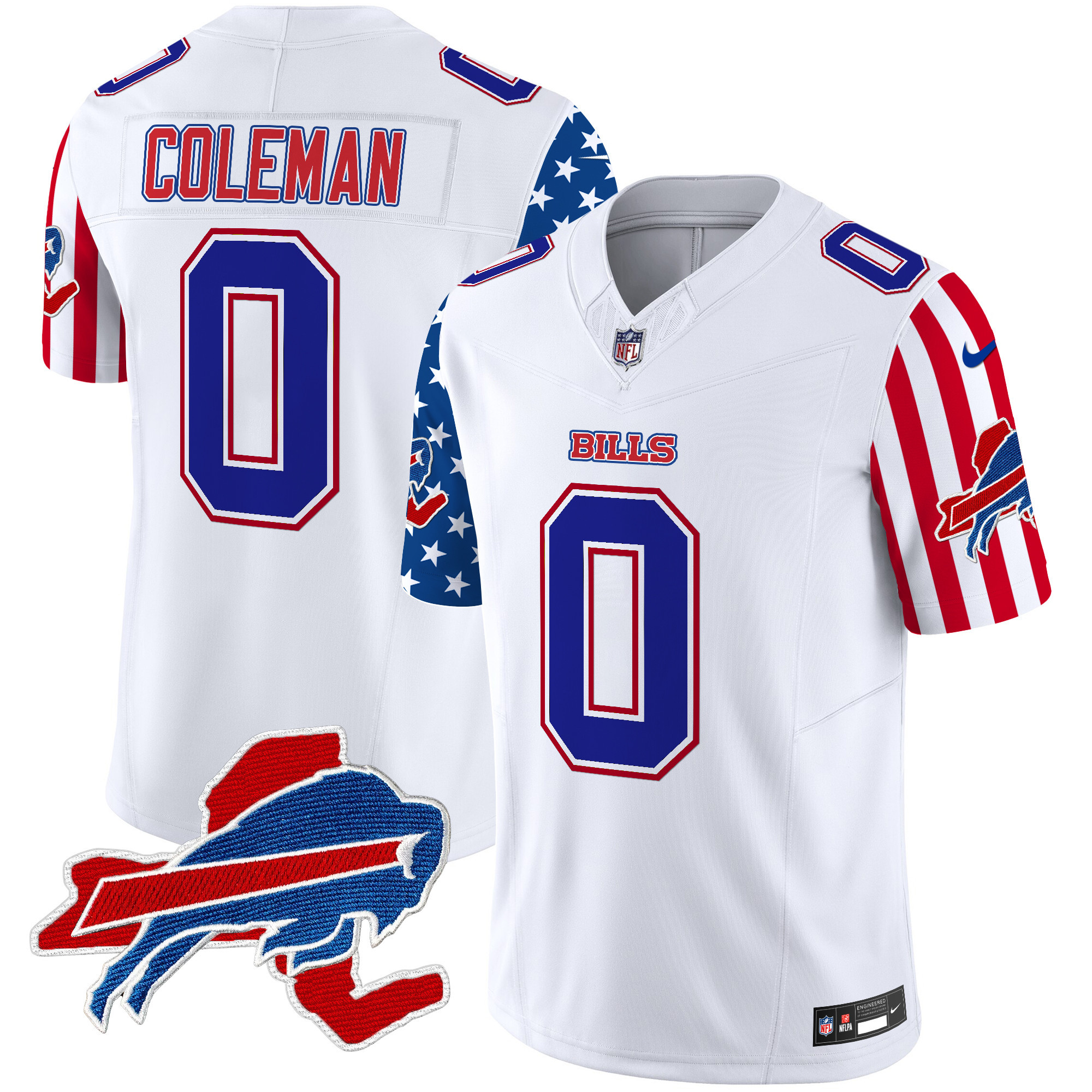Keon Coleman Men's Buffalo Bills American Style Vapor Limited White Jersey - All Stitched
