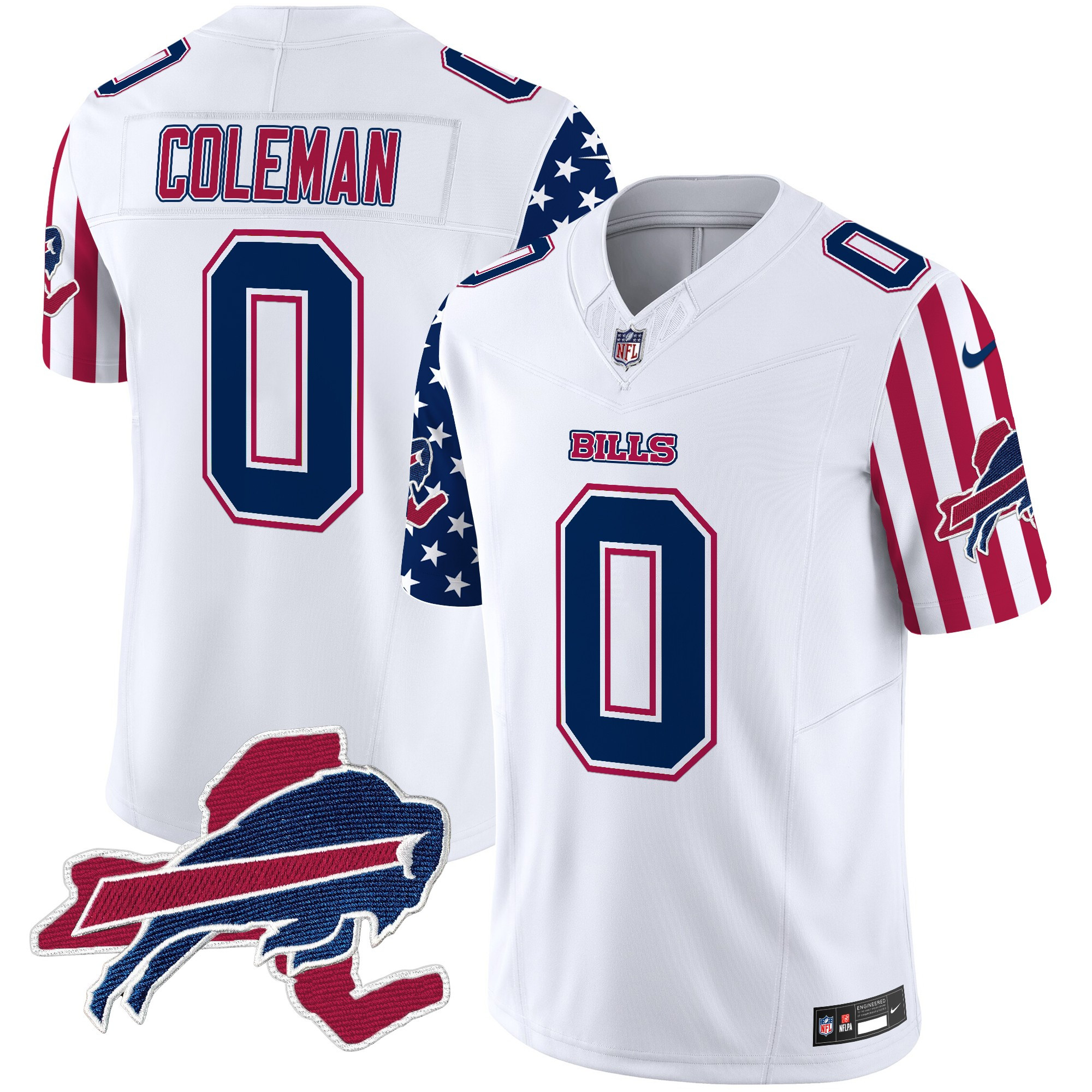 Keon Coleman Men's Buffalo Bills American Style Vapor Limited White Jersey - All Stitched