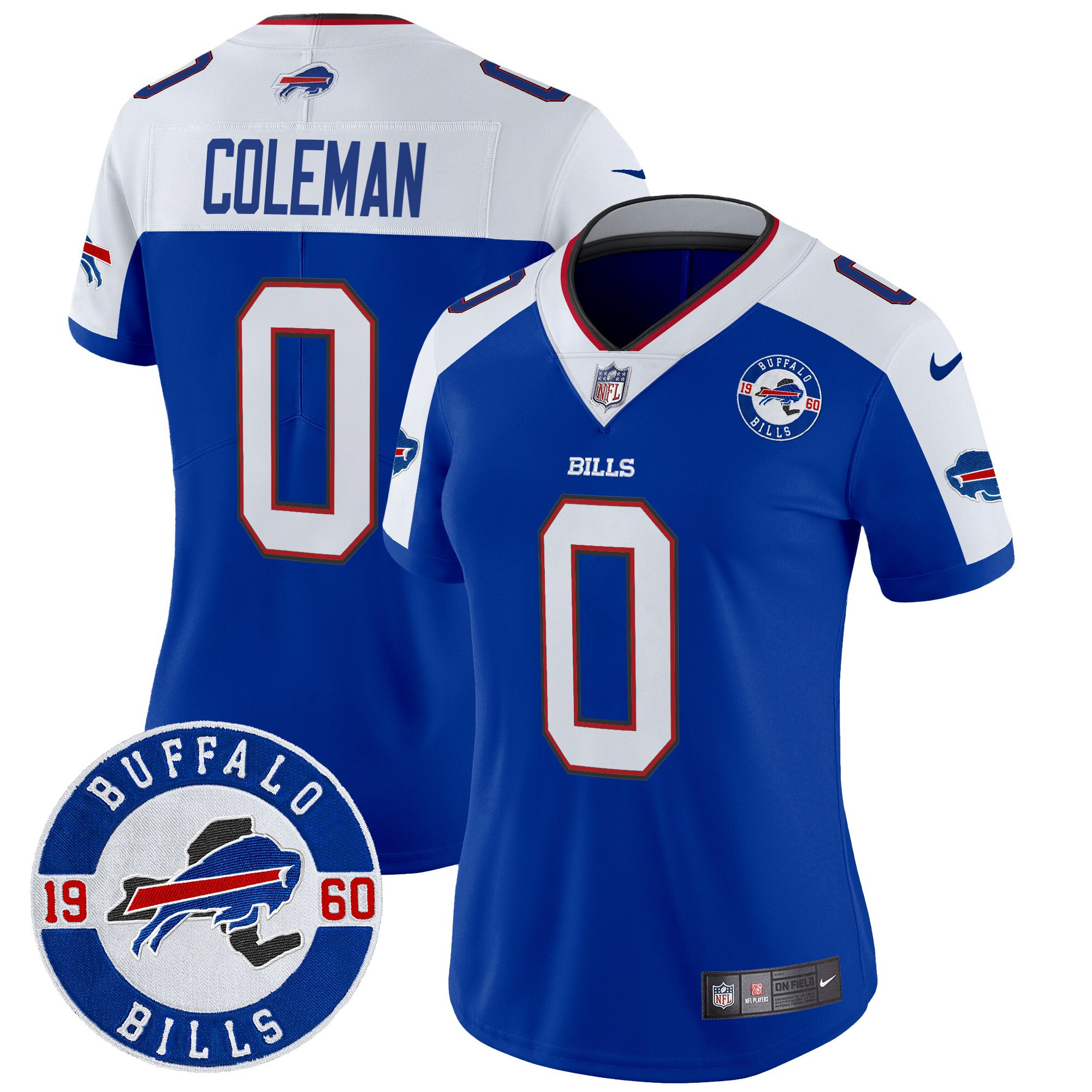 Keon Coleman Women's Buffalo Bills 2024 Vapor Limited Royal Alternate Jersey - All Stitched