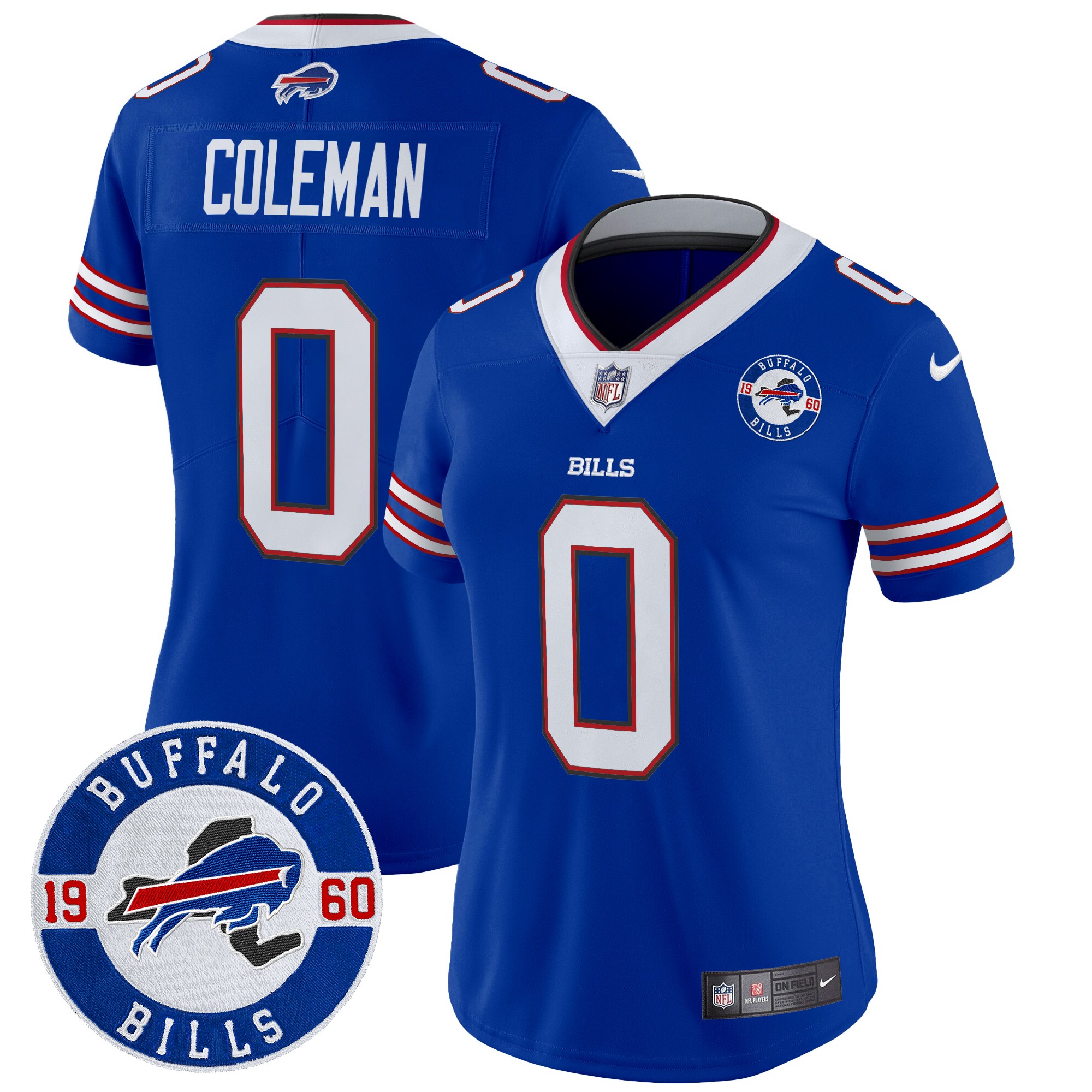 Keon Coleman Women's Buffalo Bills 2024 Vapor Limited Royal Jersey - All Stitched