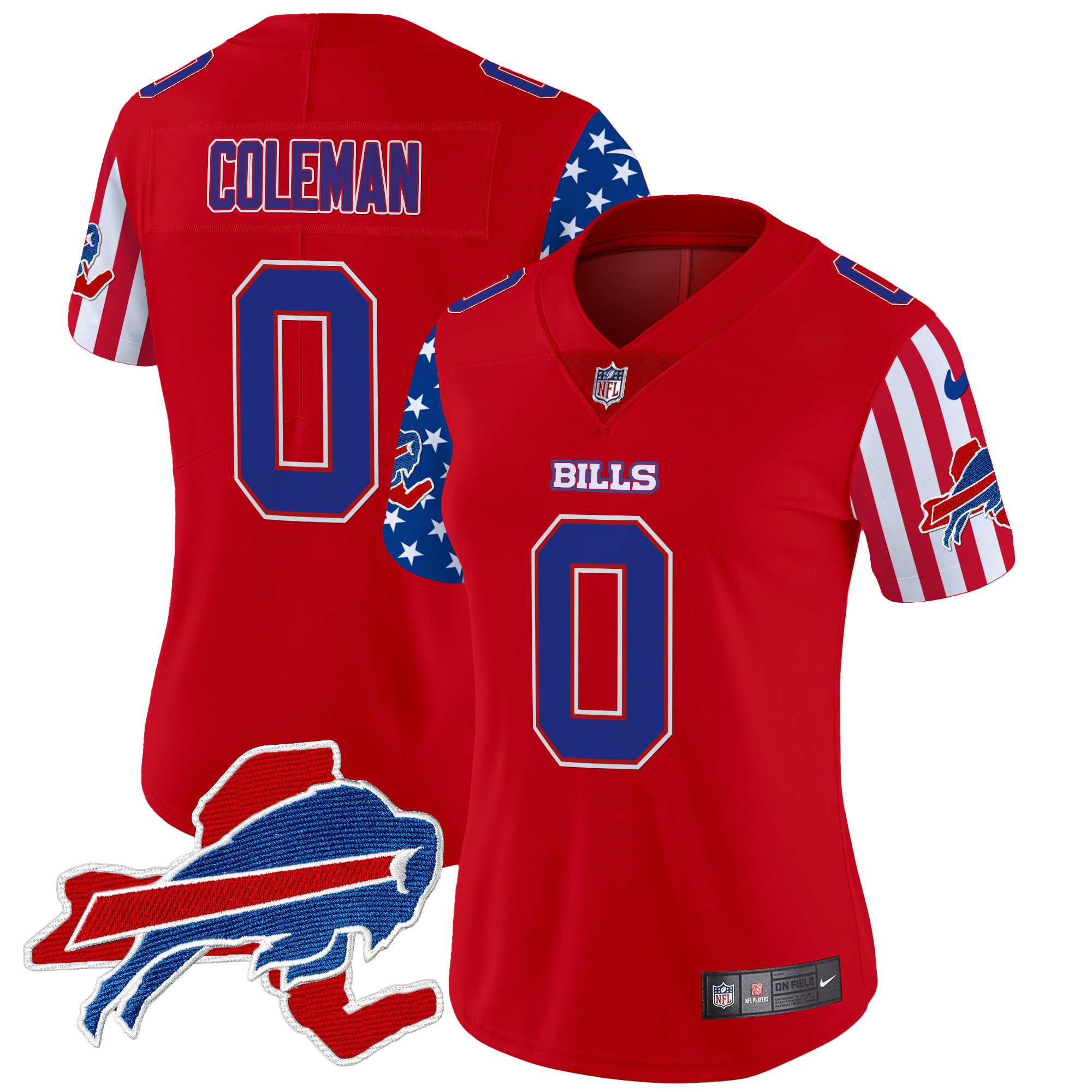 Keon Coleman Women's Buffalo Bills American Style Vapor Limited Red Jersey - All Stitched