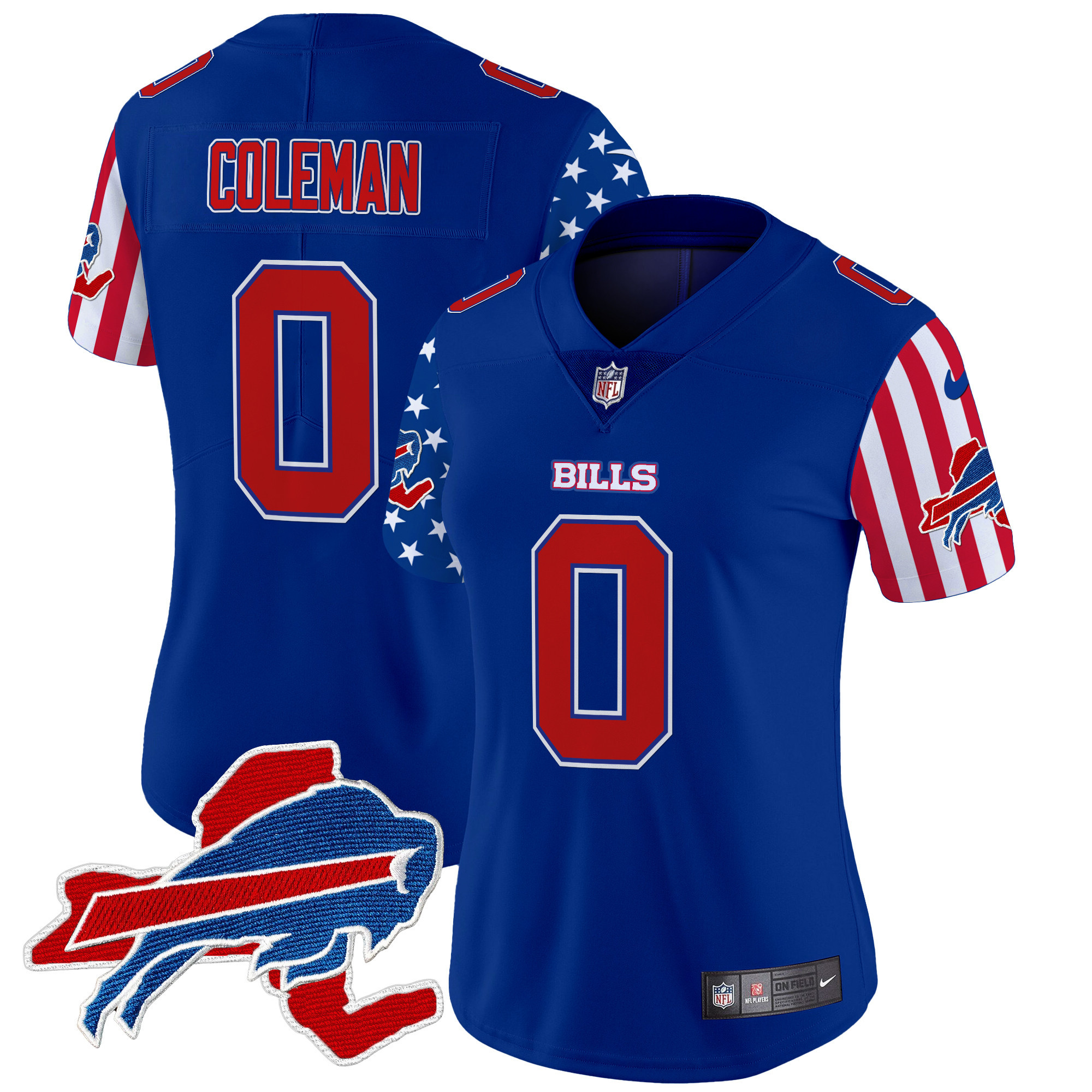 Keon Coleman Women's Buffalo Bills American Style Vapor Limited Royal Jersey - All Stitched