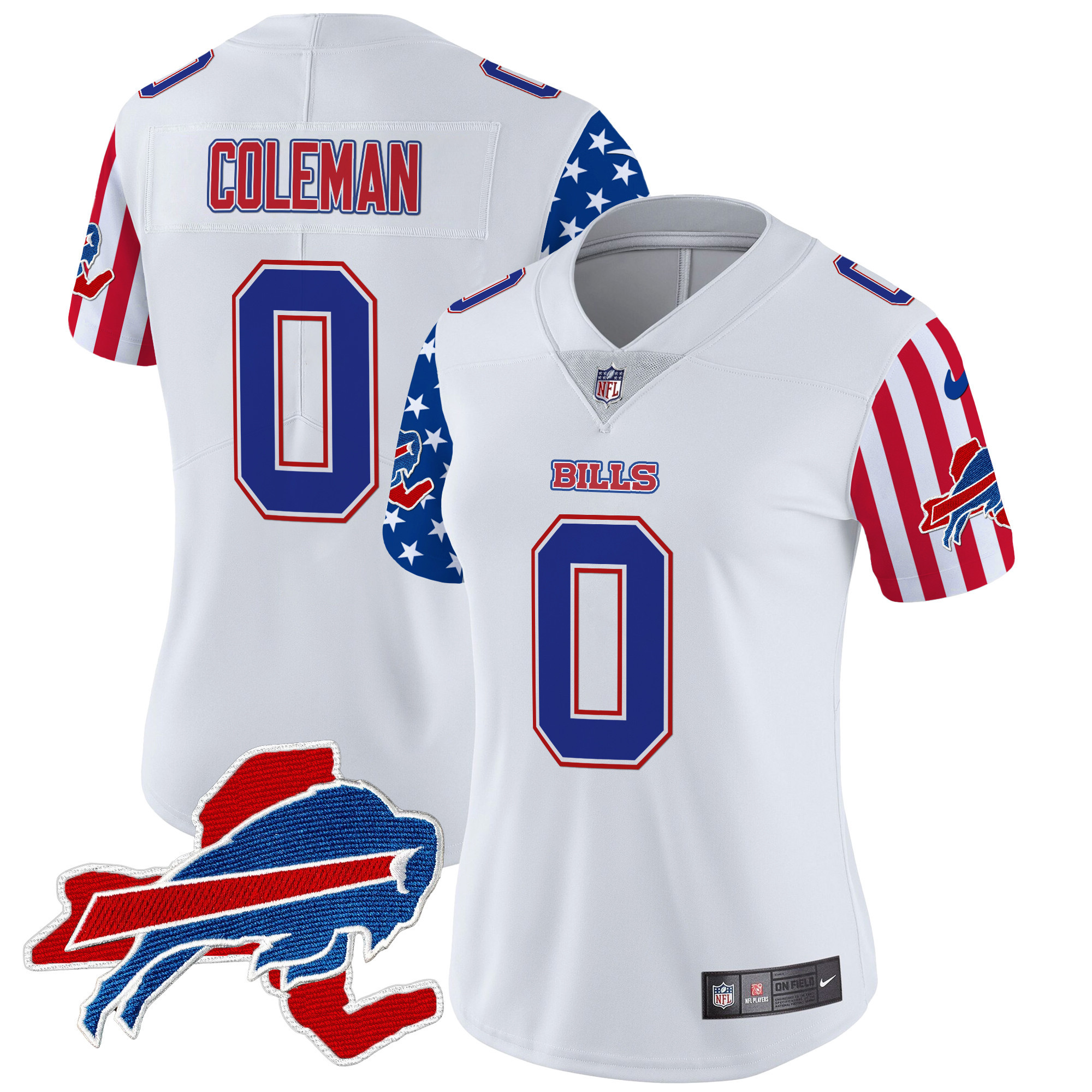 Keon Coleman Women's Buffalo Bills American Style Vapor Limited White Jersey - All Stitched