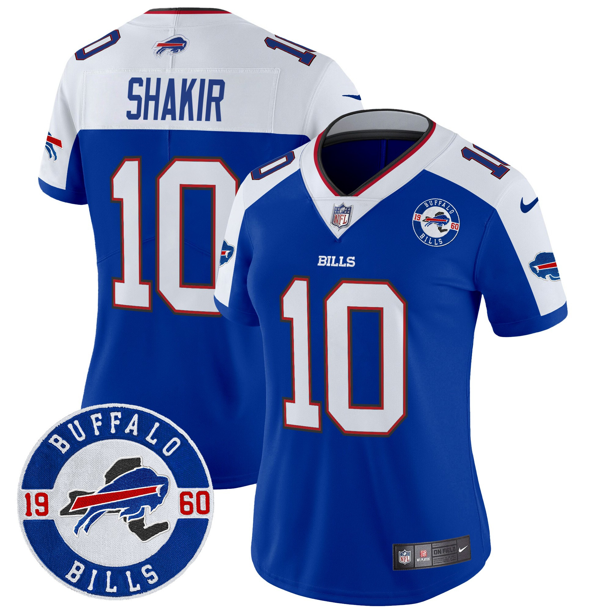 Khalil Shakir Women's Buffalo Bills 2024 Vapor Limited Royal Alternate Jersey - All Stitched