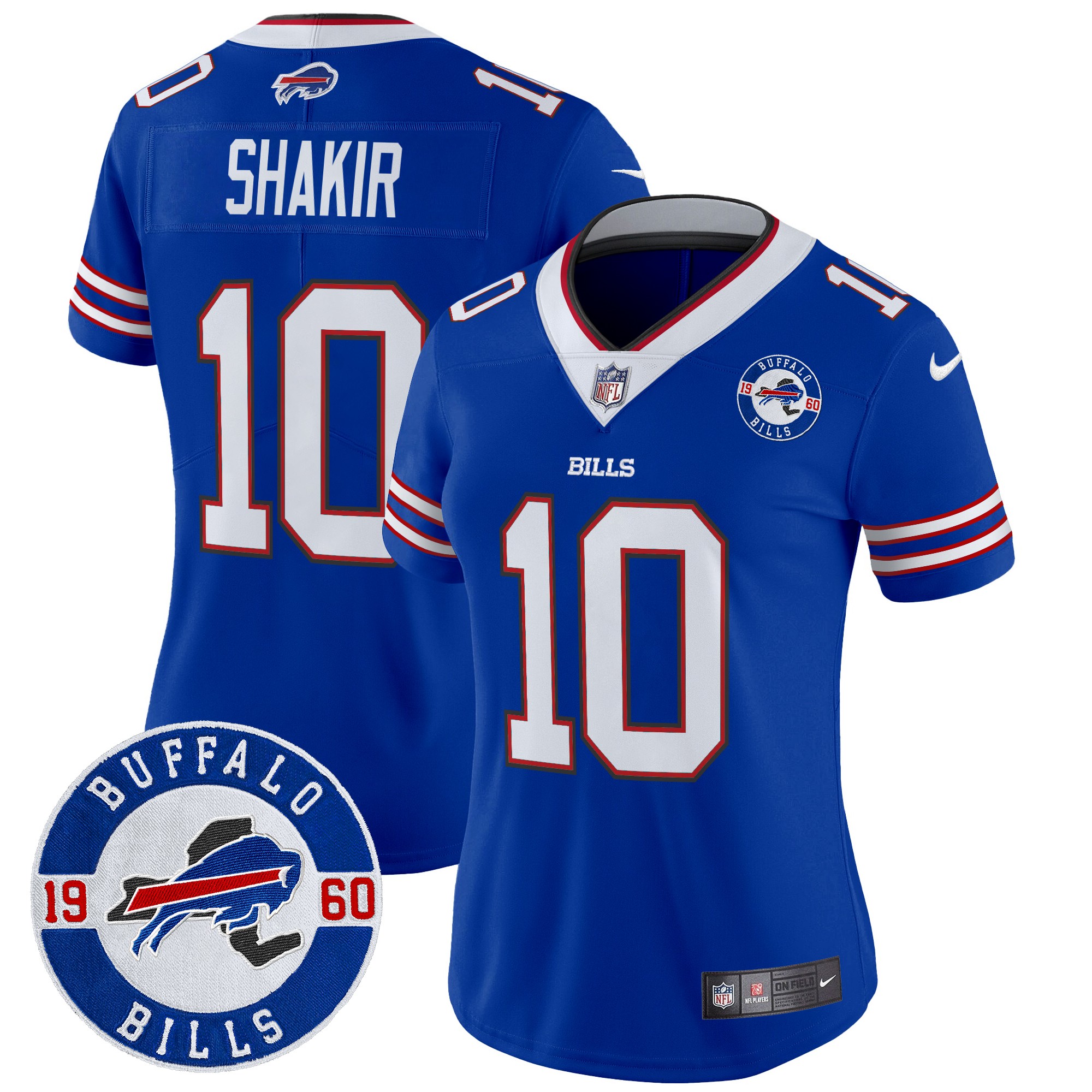 Khalil Shakir Women's Buffalo Bills 2024 Vapor Limited Royal Jersey - All Stitched