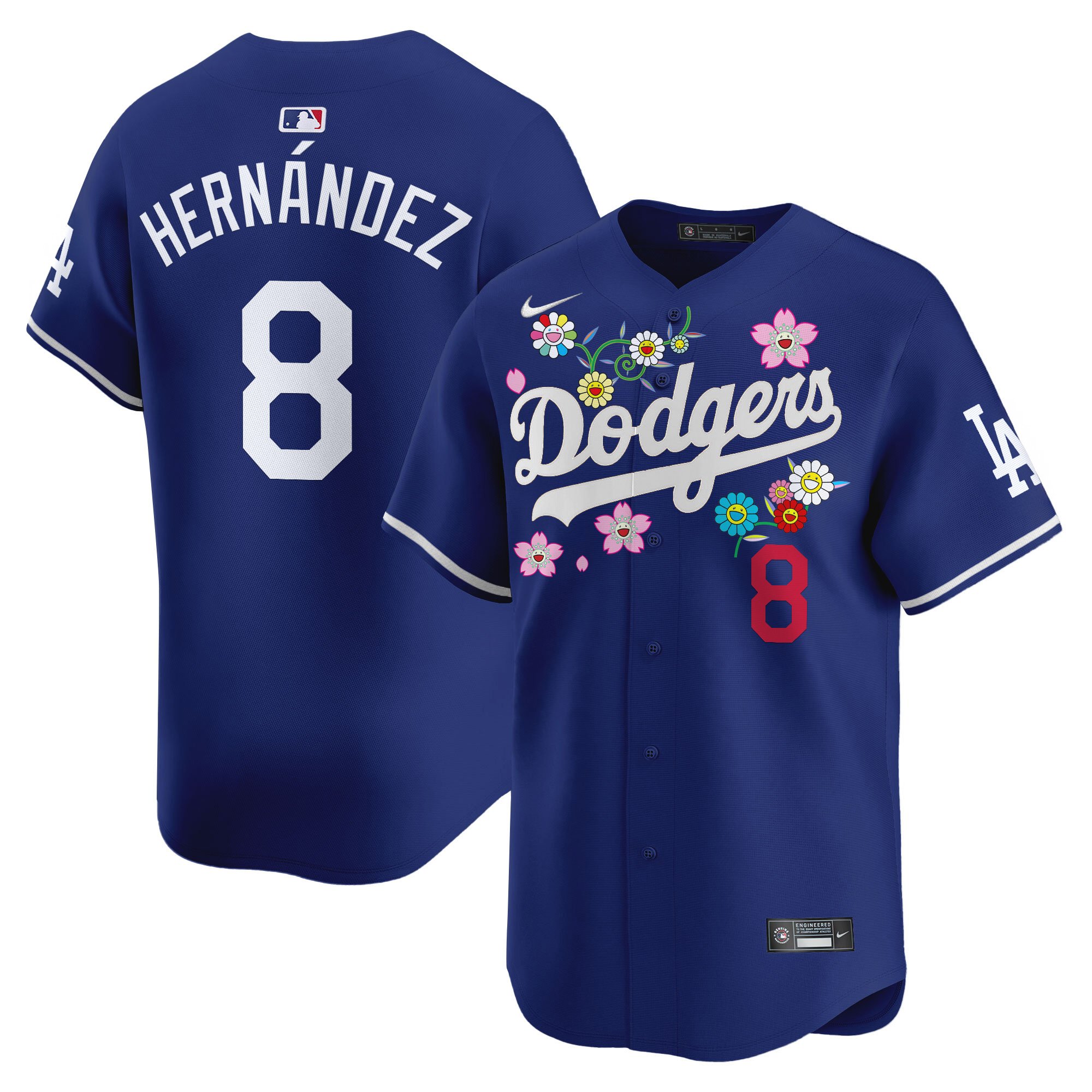 Kike Hernandez Men's Los Angeles Dodgers x Takashi Murakami 2025 Vapor Premier Limited Royal Jersey - Stitched