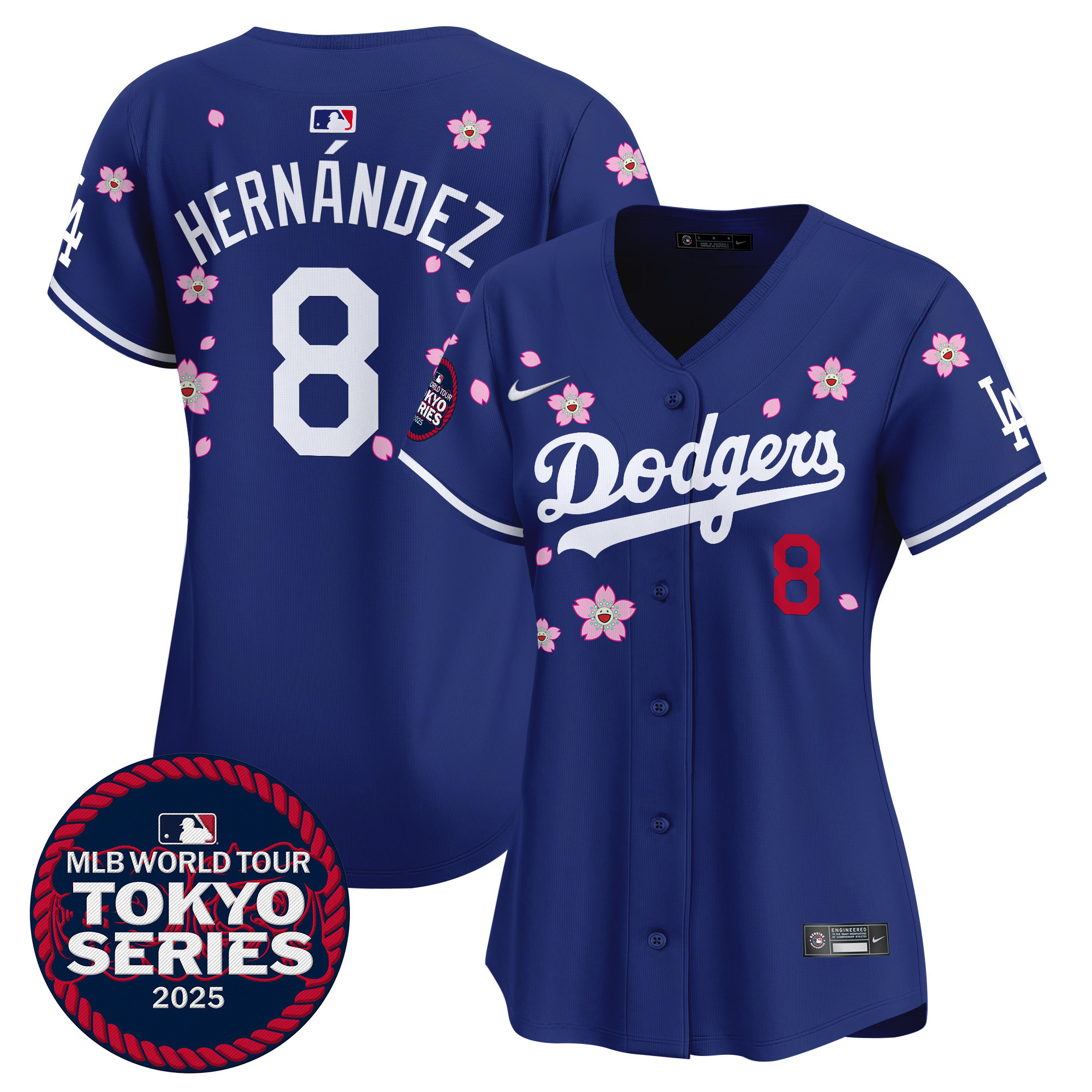 Kike Hernandez Women's Los Angeles Dodgers Tokyo Series 2025 Vapor Premier Limited Royal Jersey V2 - Stitched