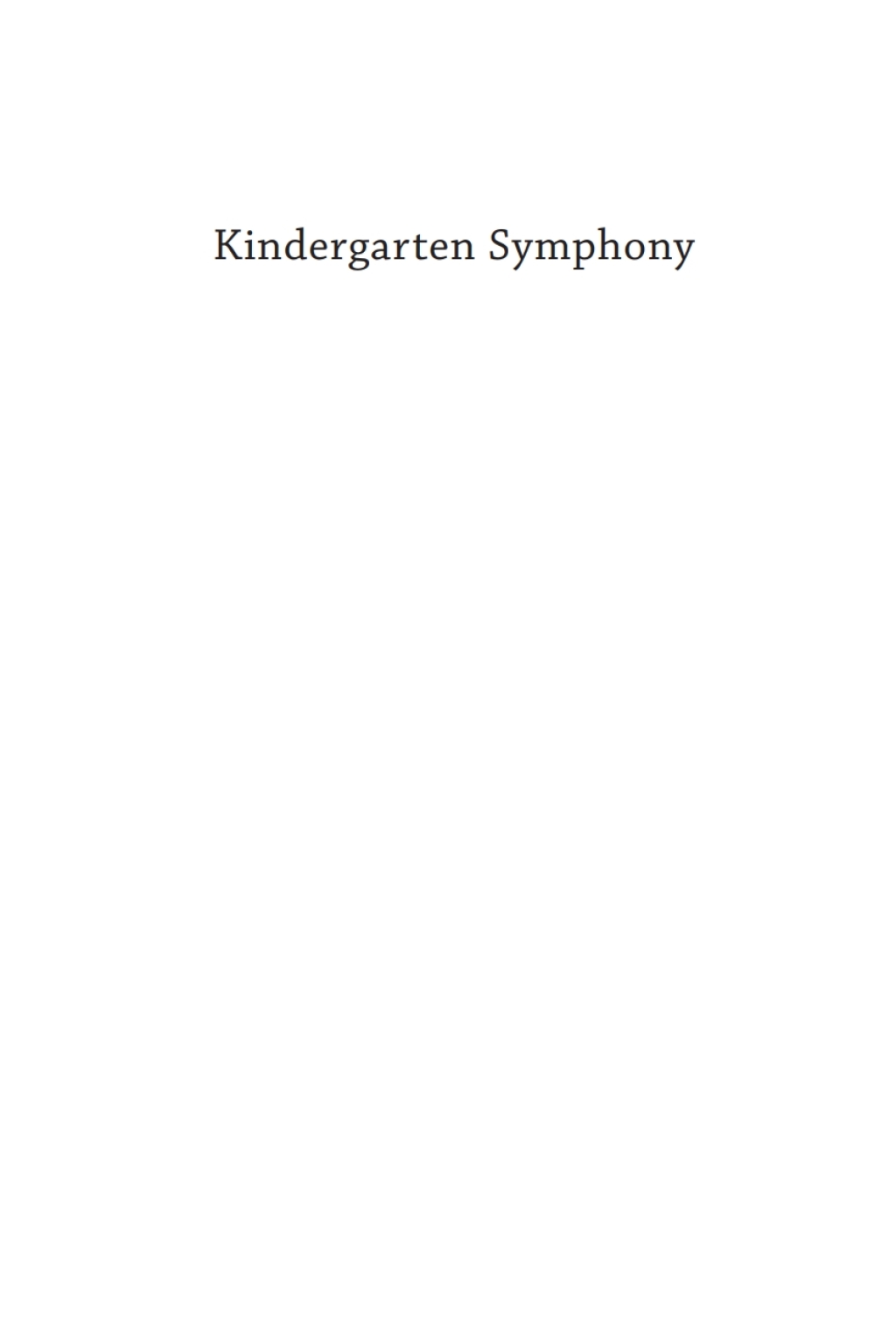 Kindergarten Symphony (An ABC Book) - (PDF/EPUB Version)