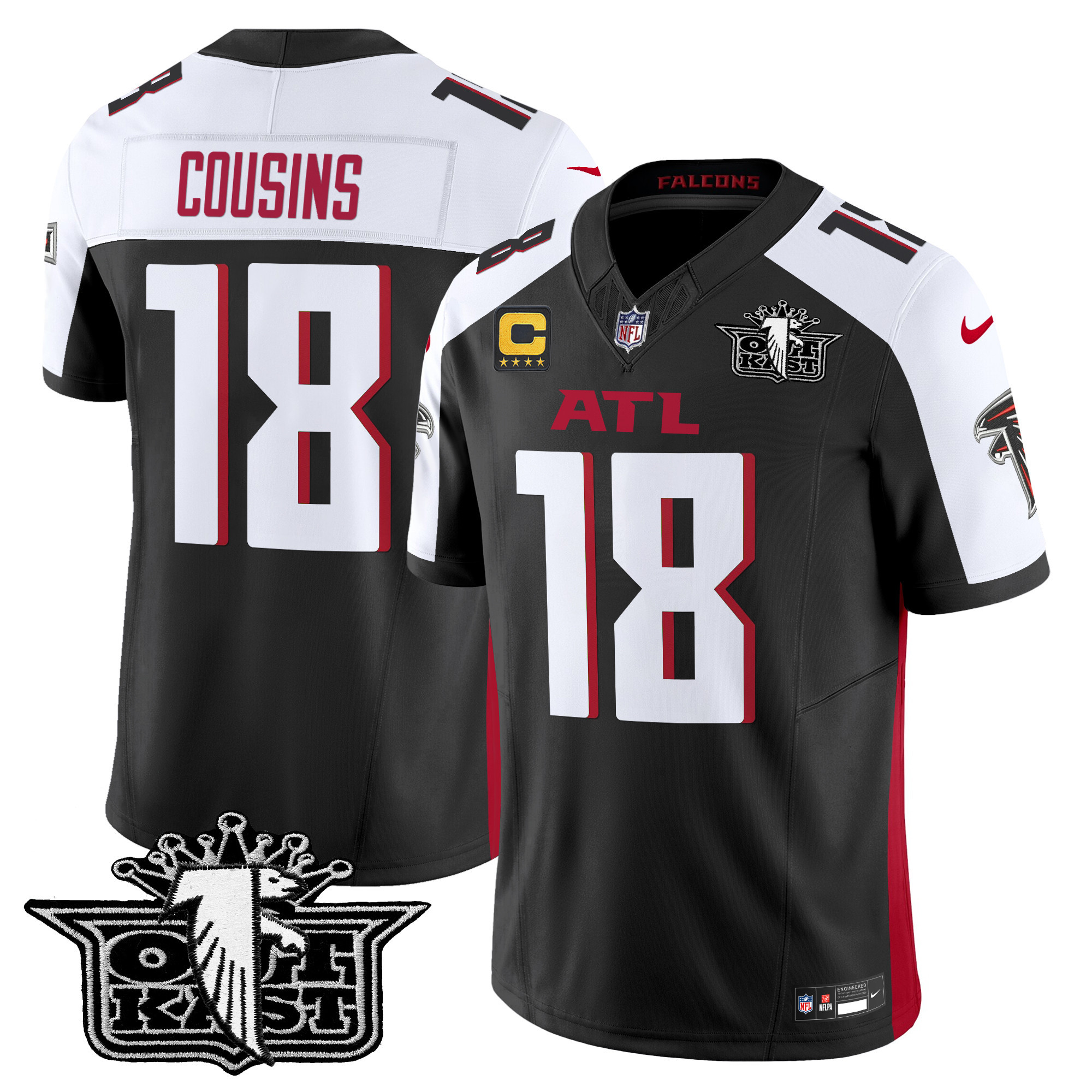Kirk Cousins Men's Outkast x Atlanta Falcons 2024 Vapor Limited Black Alternate Jersey - All Stitched
