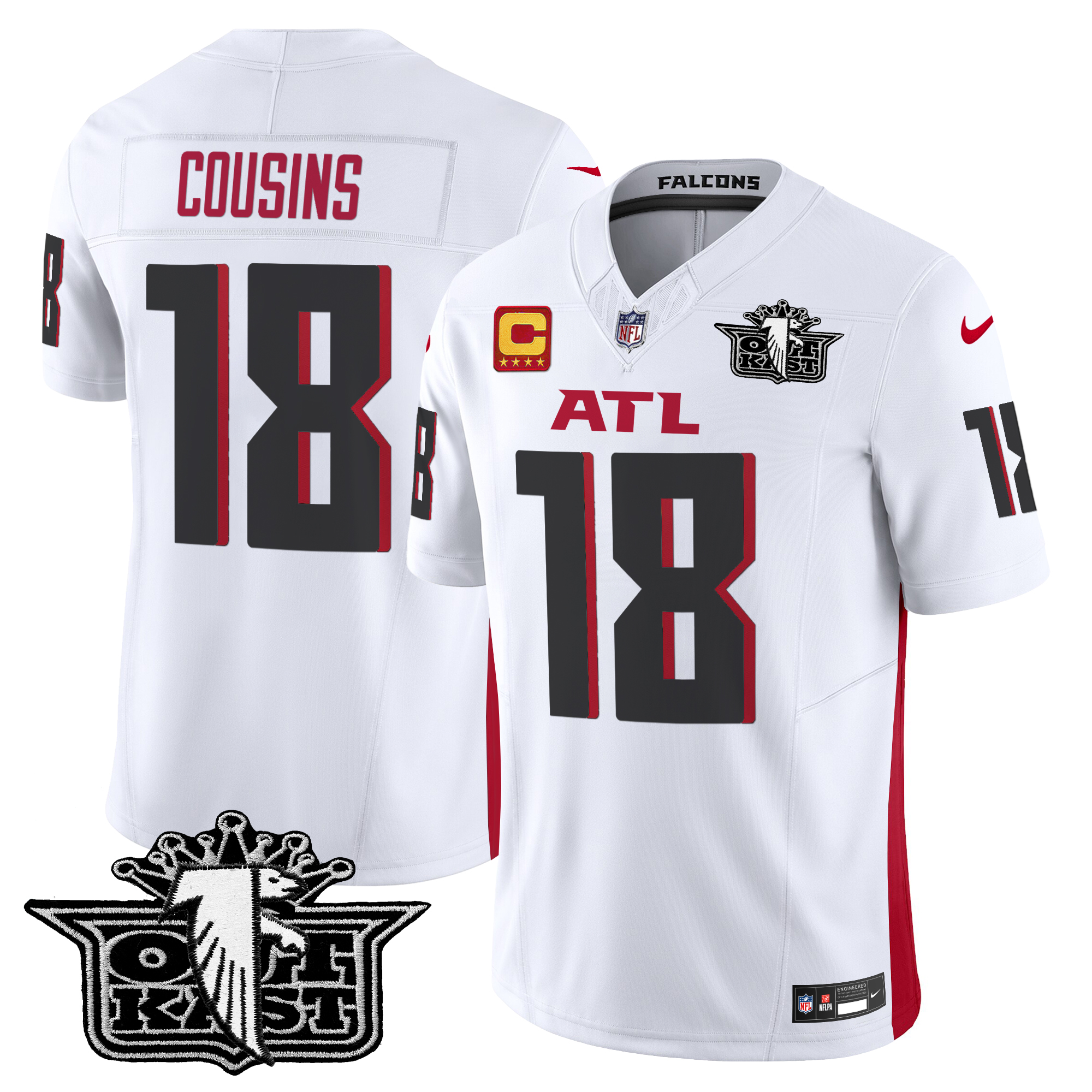 Kirk Cousins Men's Outkast x Atlanta Falcons 2024 Vapor Limited White Jersey - All Stitched