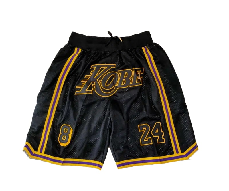 Kobe Bryant Los Angeles Lakers Black Shorts - Basketball Shorts Store