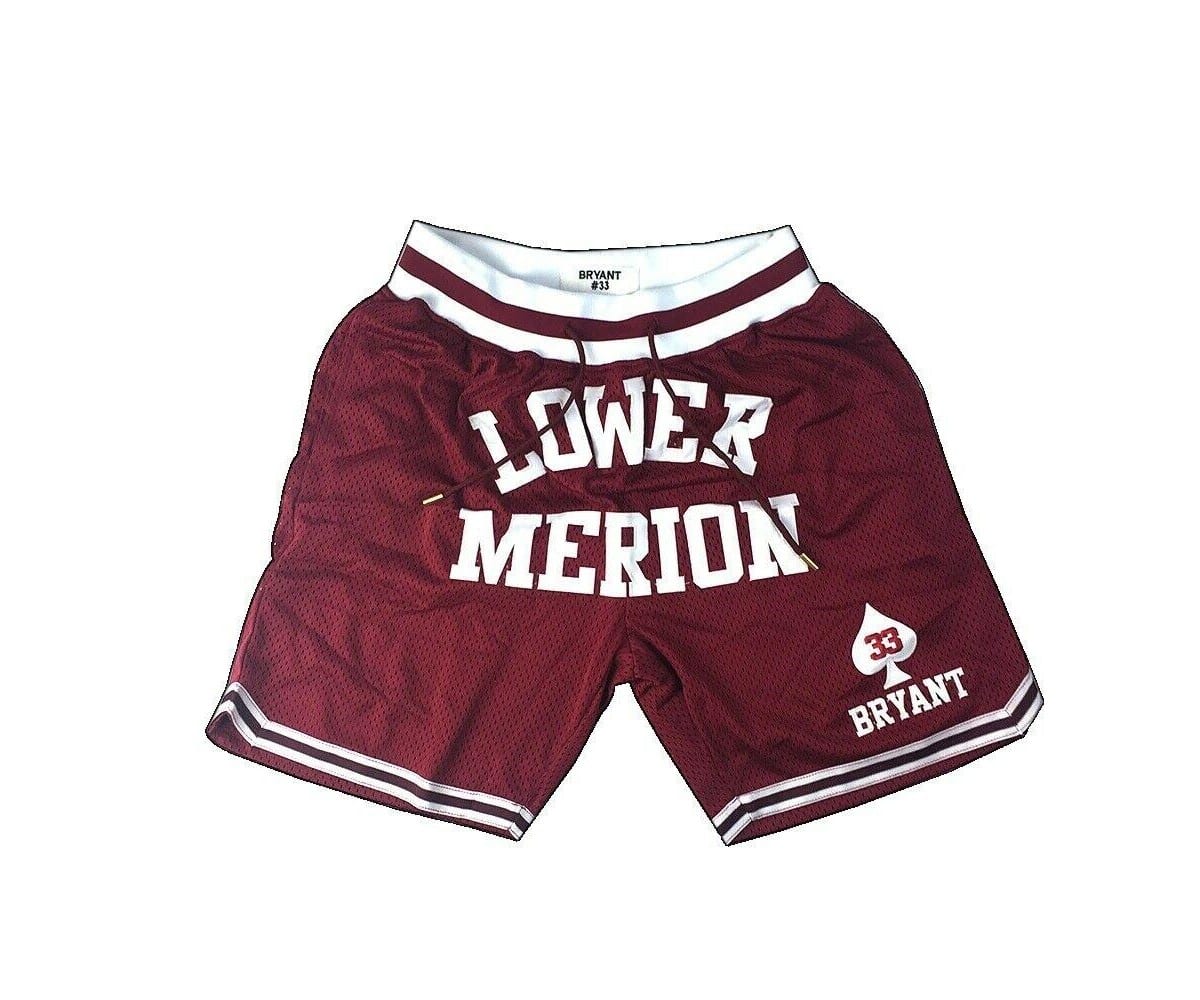 Kobe Bryant Lower Merion Red Shorts - Basketball Shorts Store