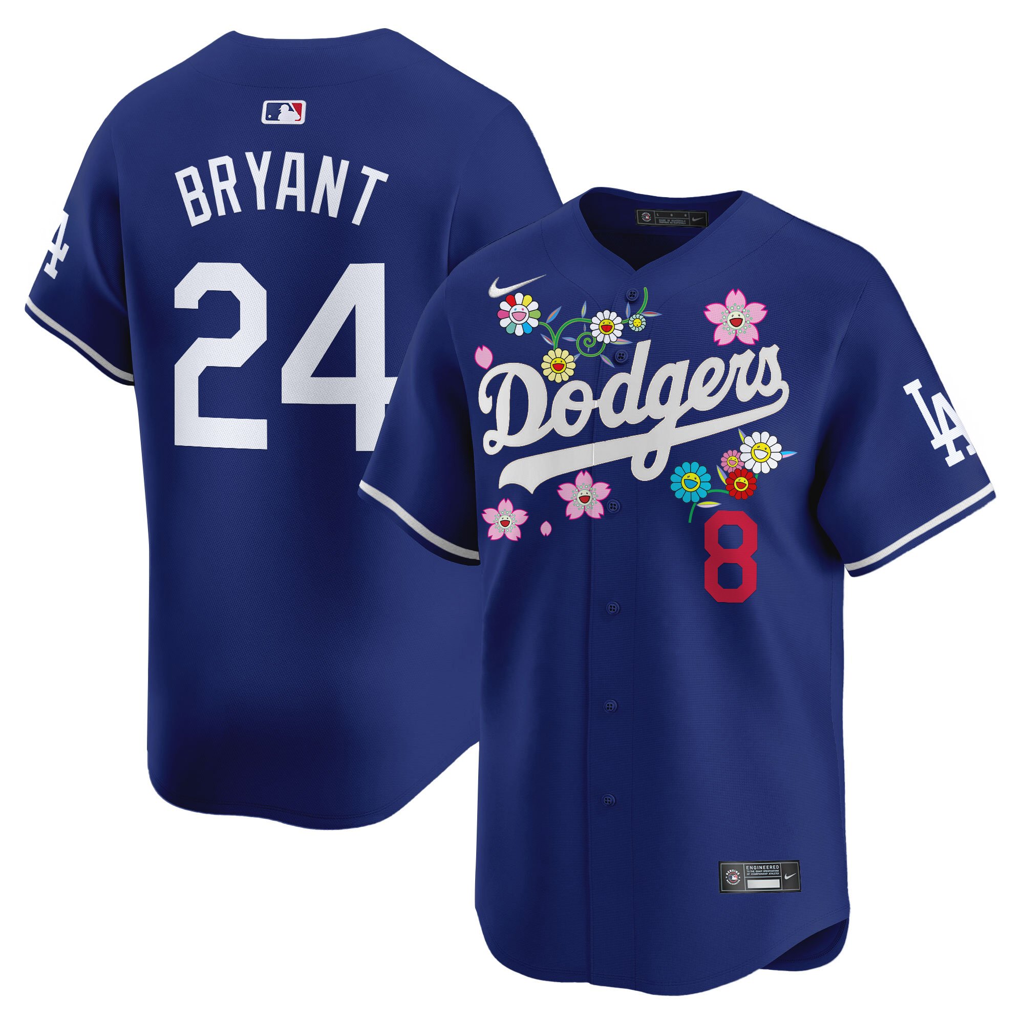 Kobe Bryant Men's Los Angeles Dodgers x Takashi Murakami 2025 Vapor Premier Limited Royal Jersey - Stitched
