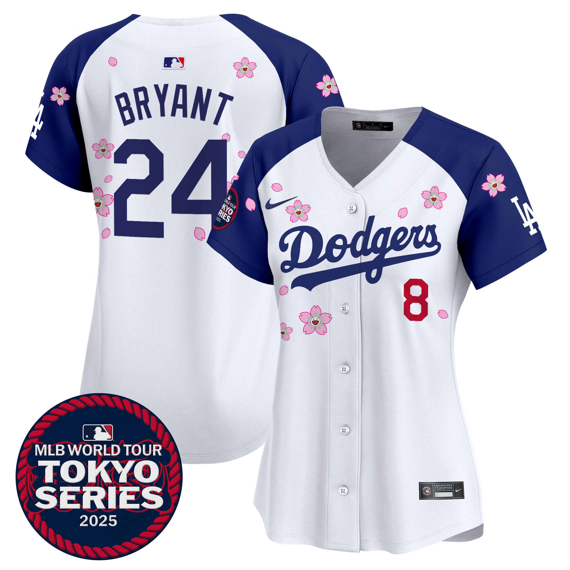 Kobe Bryant Women's Los Angeles Dodgers Tokyo Series 2025 Vapor Premier Limited Alternate Jersey V2 - Stitched