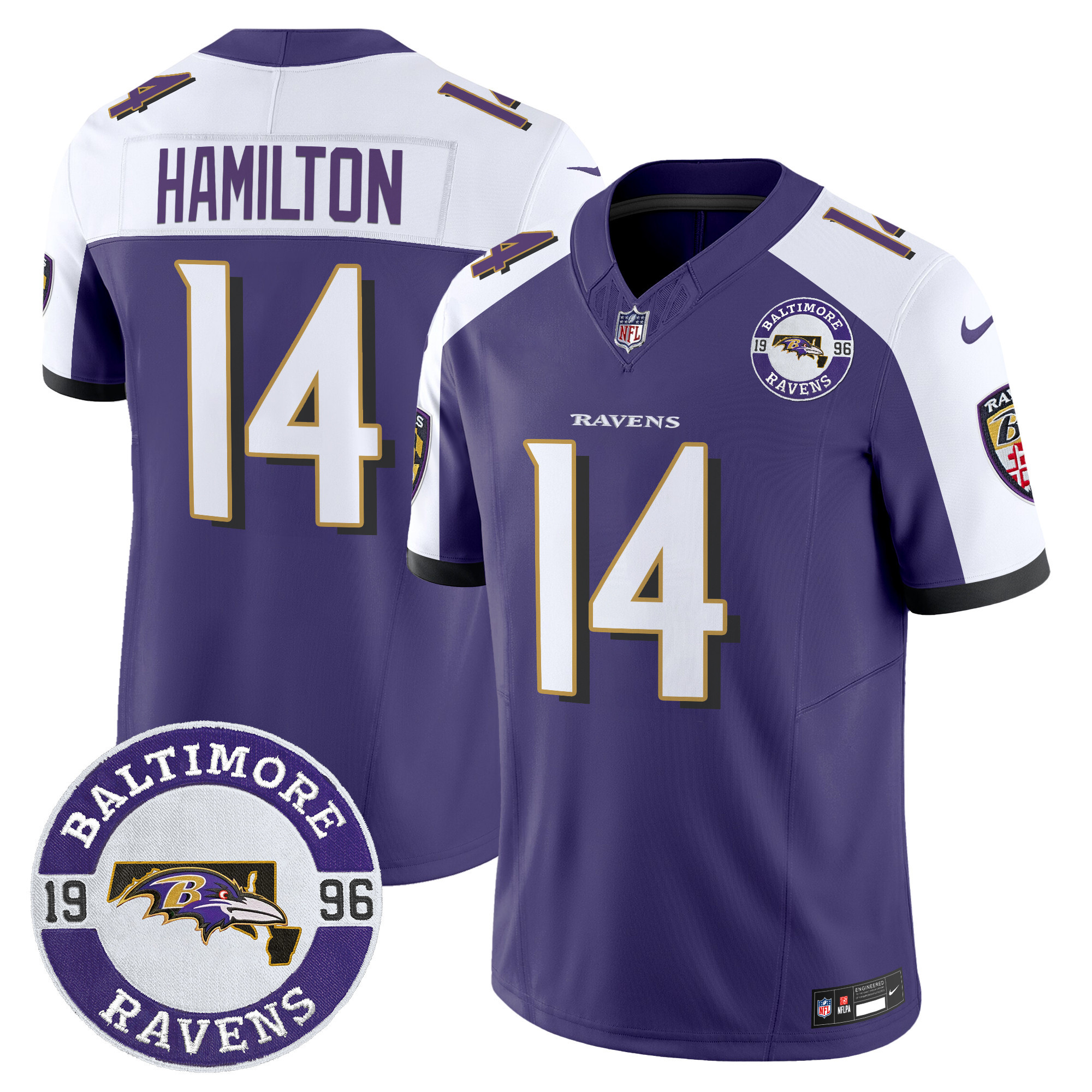 Kyle Hamilton Men's Baltimore Ravens 2024 Vapor Limited Purple Alternate Jersey - All Stitched