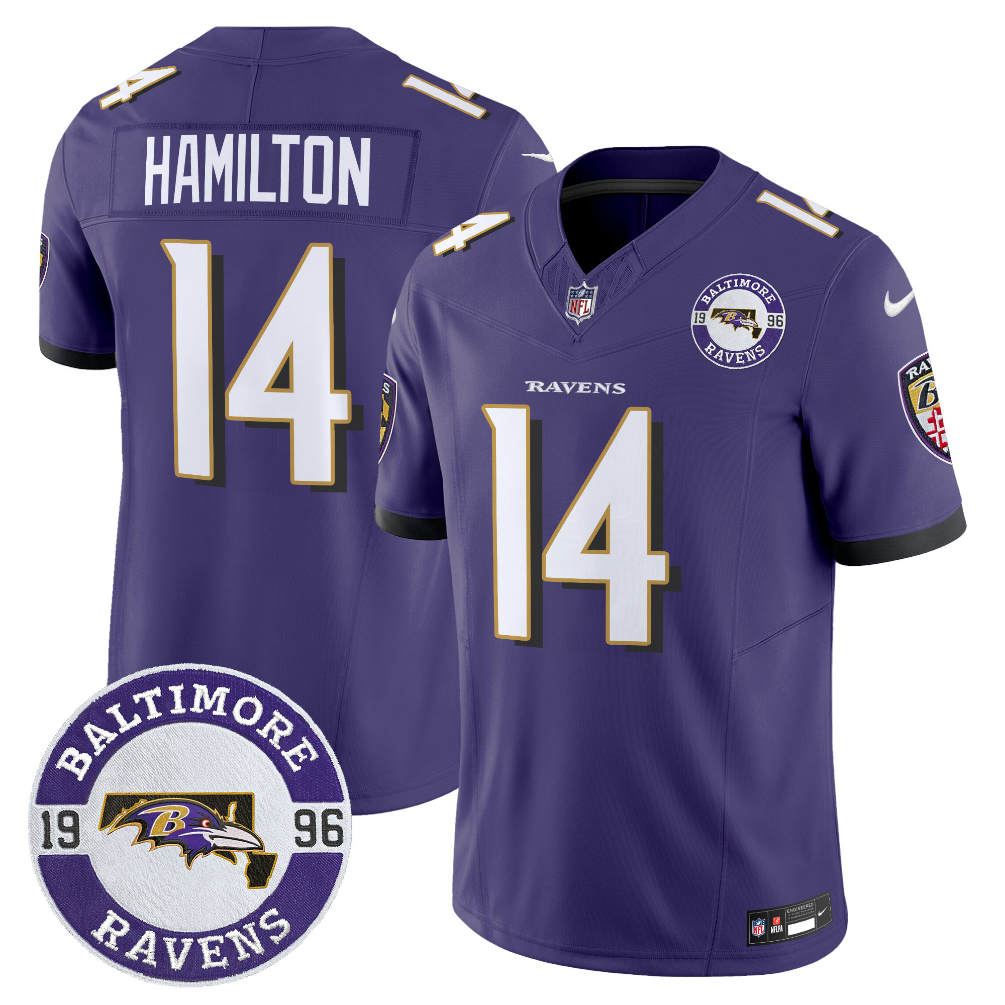 Kyle Hamilton Men's Baltimore Ravens 2024 Vapor Limited Purple Jersey - All Stitched