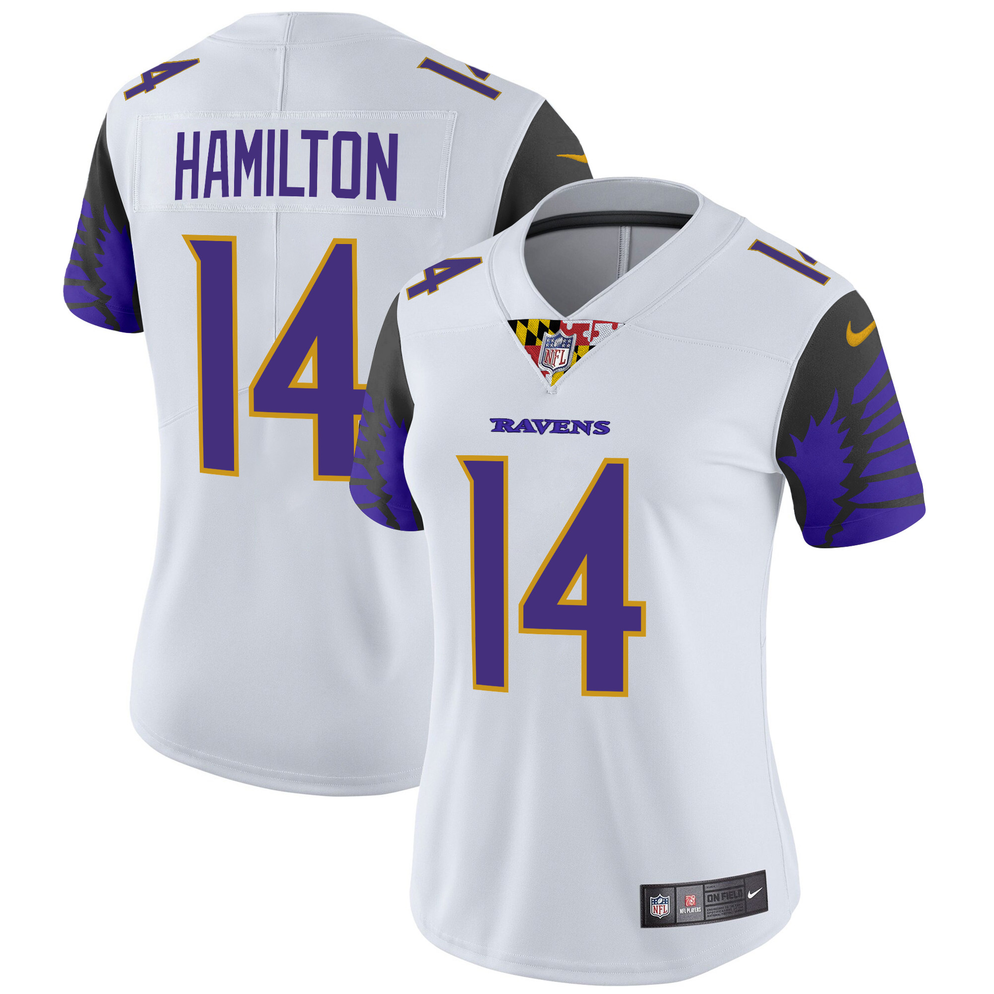 Kyle Hamilton Women's Baltimore Ravens Special Vapor Limited White Jersey - All Stitched