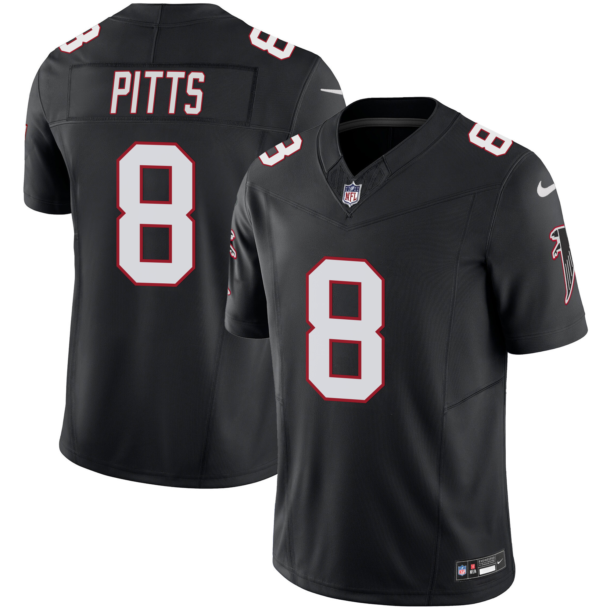 Kyle Pitts Men's Atlanta Falcons Vapor Limited Black Jersey - All Stitched