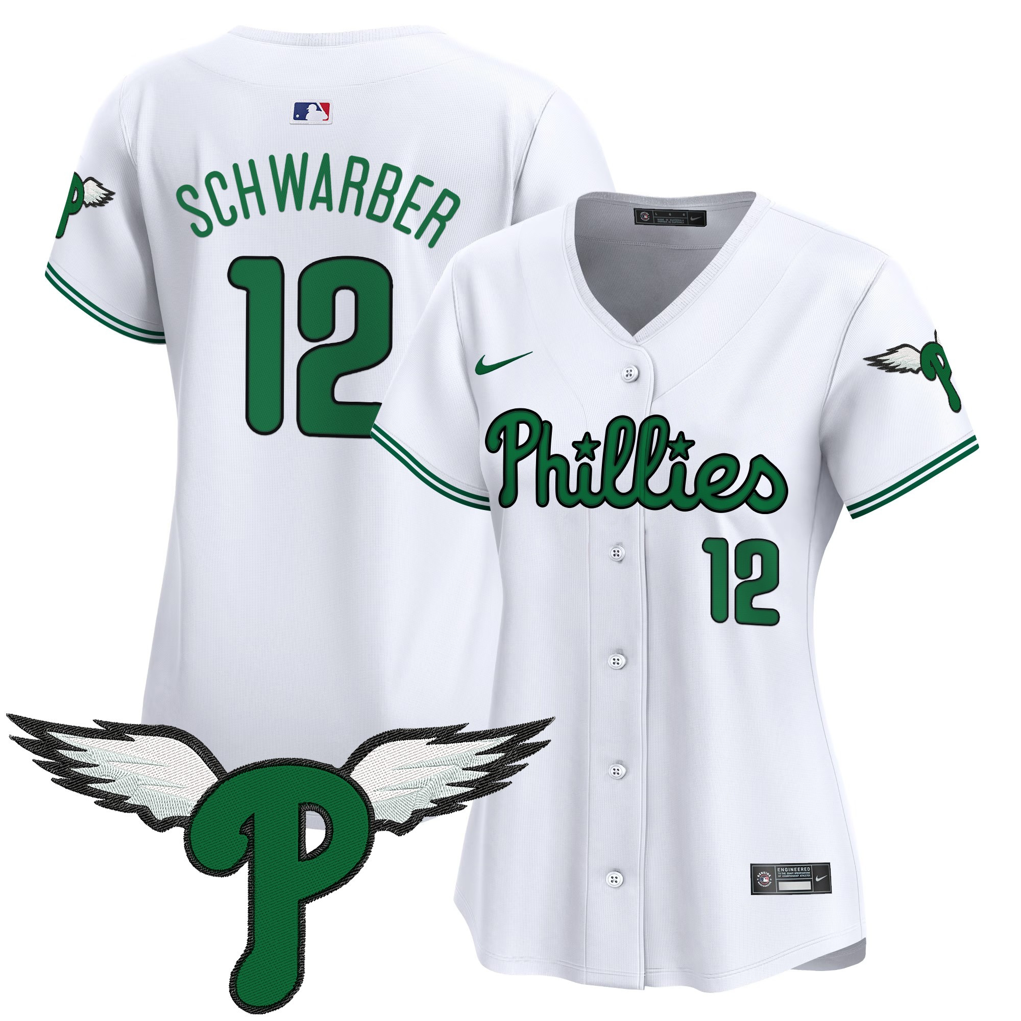 Kyle Schwarber Women's Philadelphia Phillies 2025 Vapor Premier Limited White Jersey - All Stitched
