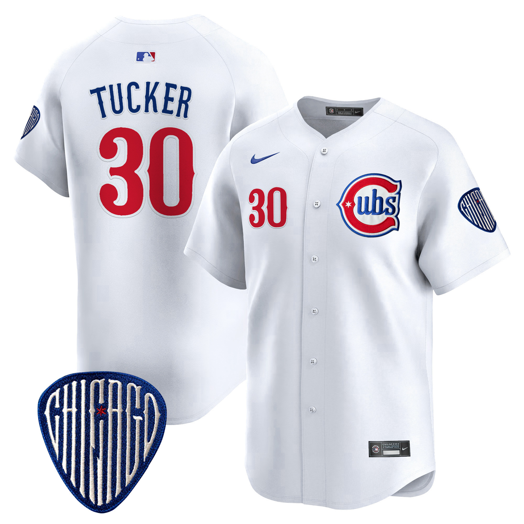 Kyle Tucker Men's Chicago Cubs Blue Alternate Vapor Premier Limited White Jersey - All Stitched