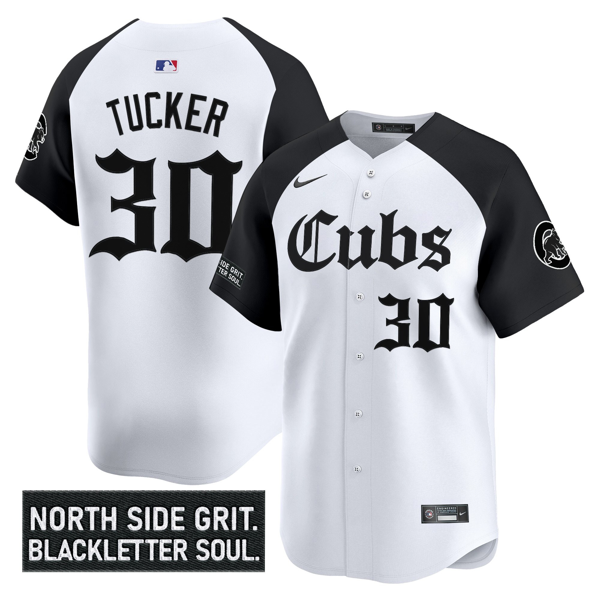 Kyle Tucker Men's Chicago Cubs 'Gothic North Side Edition' Vapor Premier Limited Alternate Jersey - All Stitched